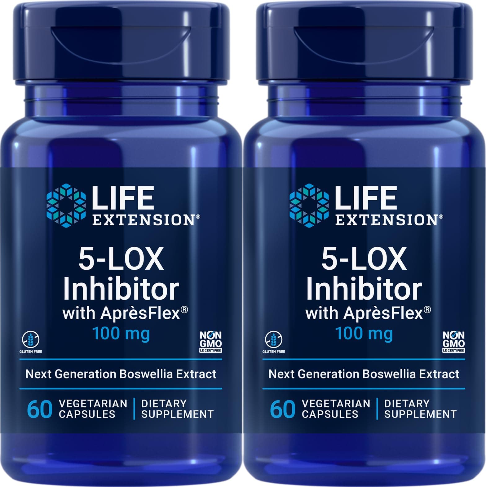 5-LOX Inhibitor with ApresFlex, 100 Milligram, 60 Vegetarian Capsules (Pack of 2)