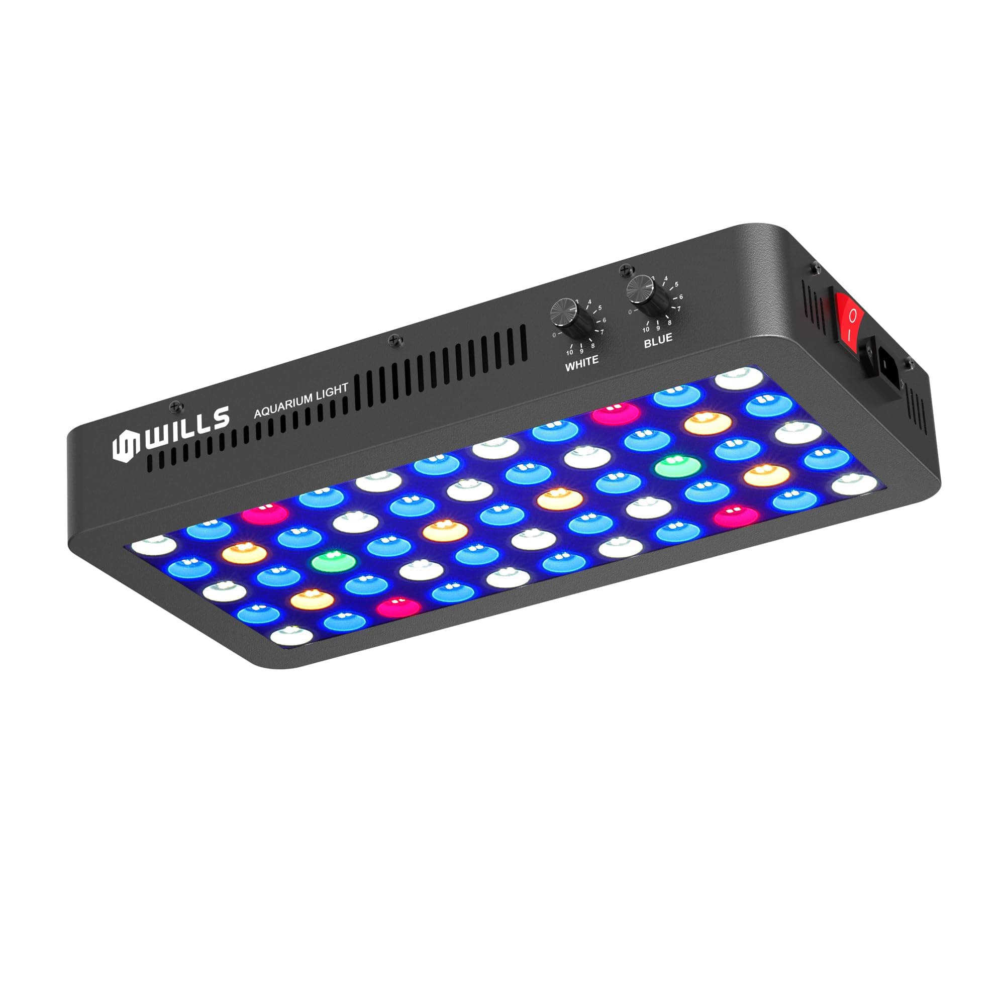 WILLS Newest 165W LED Aquarium Light Full Spectrum Dimmable Lighting Lamp for Coral Reef Fish Tank Freshwater & Saltwater