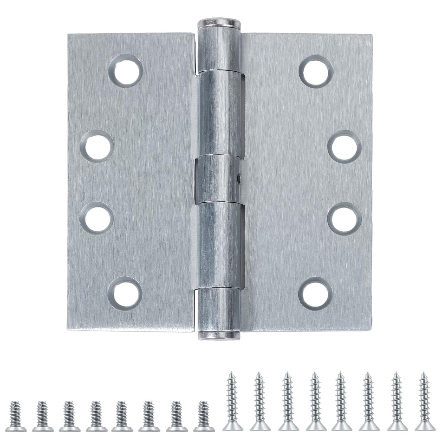 2 Pack Satin Chrome 4.5 Inch Heavy Duty Commercial Door Hinges