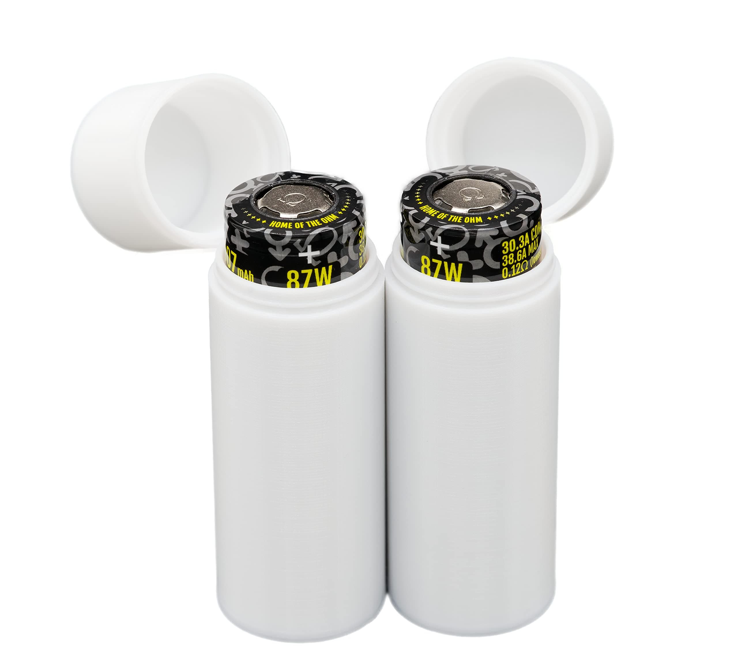 Slimline 21700 Battery Case, Compact Durable TPU Organizer for Travel, Flashlights & Everyday Carry – 2-Pack (Holds 1 Battery)