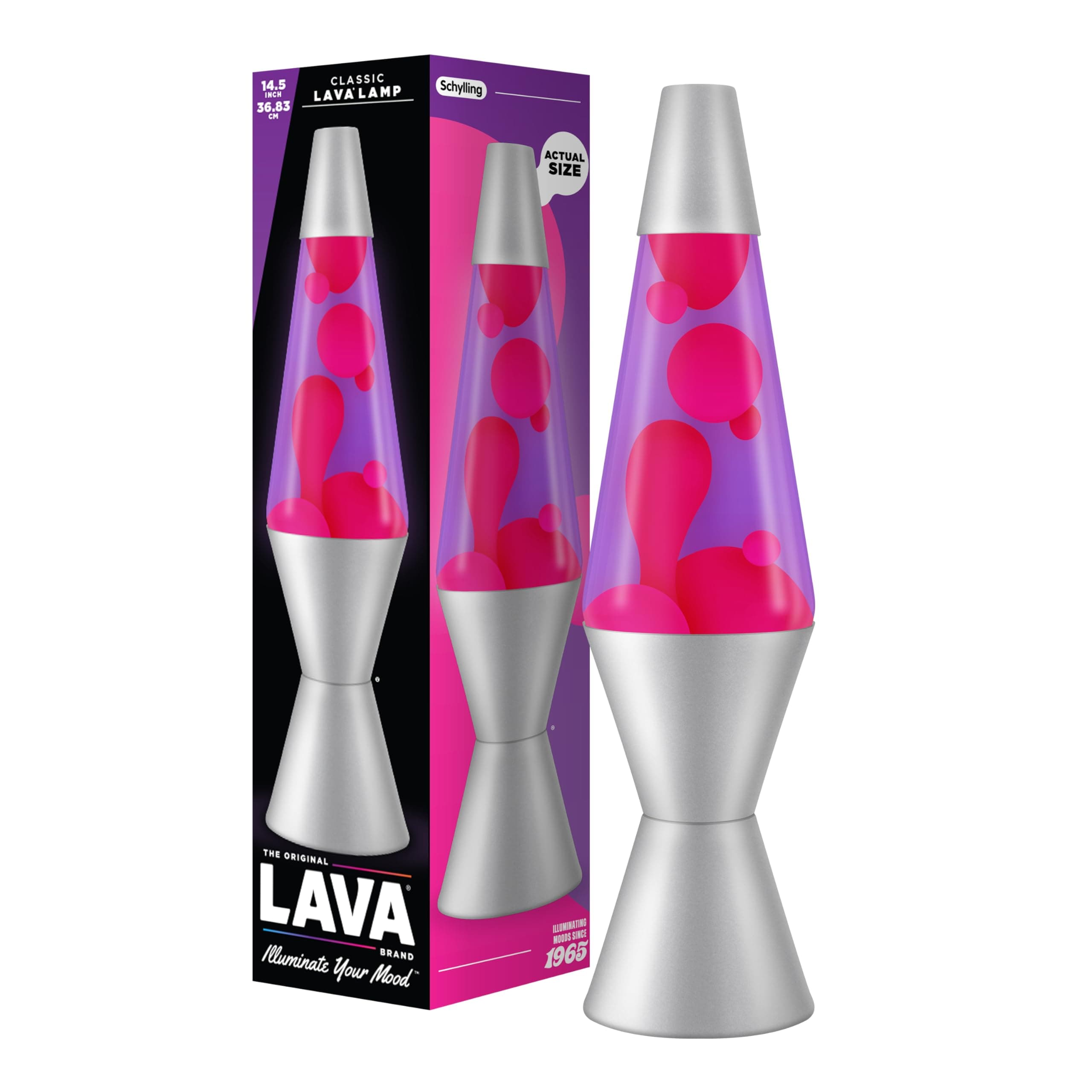 Lava Lamp Classic Lava Lamp, 14.5-inch, Purple/ Pink