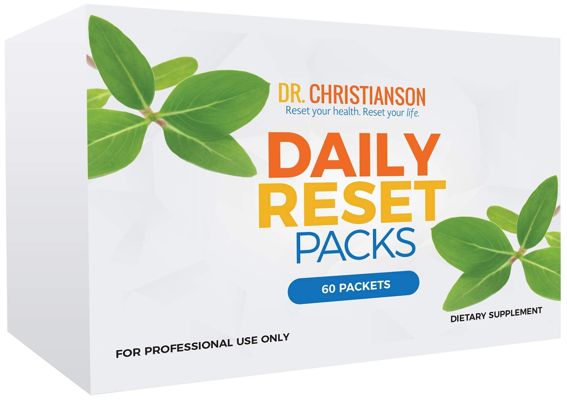 Dr. Christianson Daily Reset Packs - Adrenal Health Packets for Daily Wellness - Magnesium, Omega 3, and Vitamin D + K - The Metabolism Reset Diet (60 Packets)