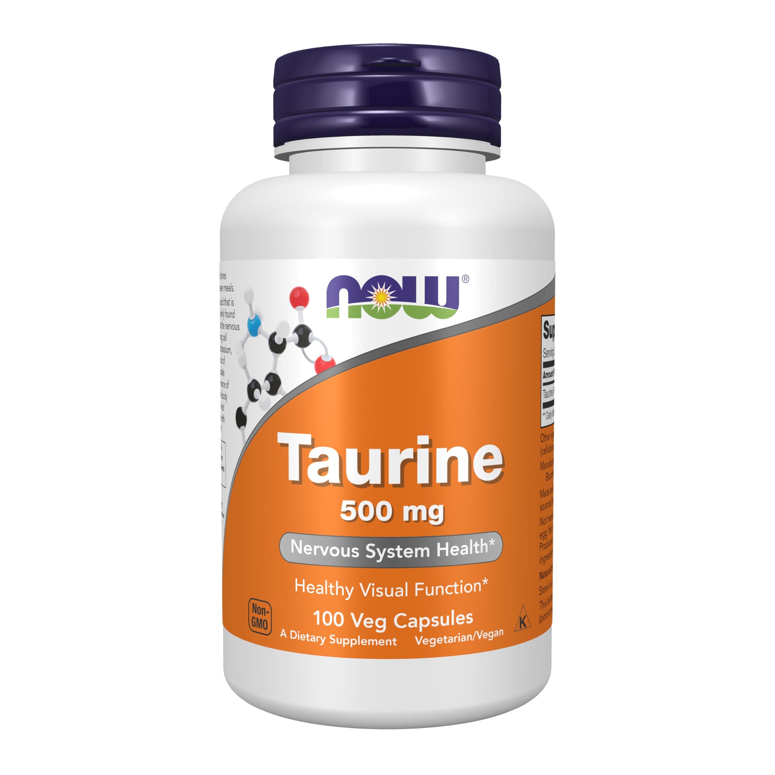 Now Foods, Taurine, 500 mg, 100 Capsules