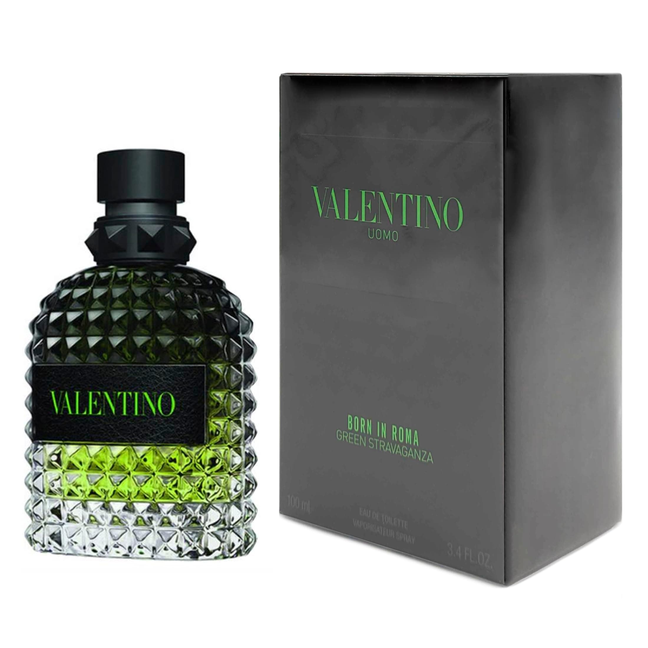 Uomo Born In Roma Green Stravaganza by Valentino for Men - 3.4 oz EDT Spray