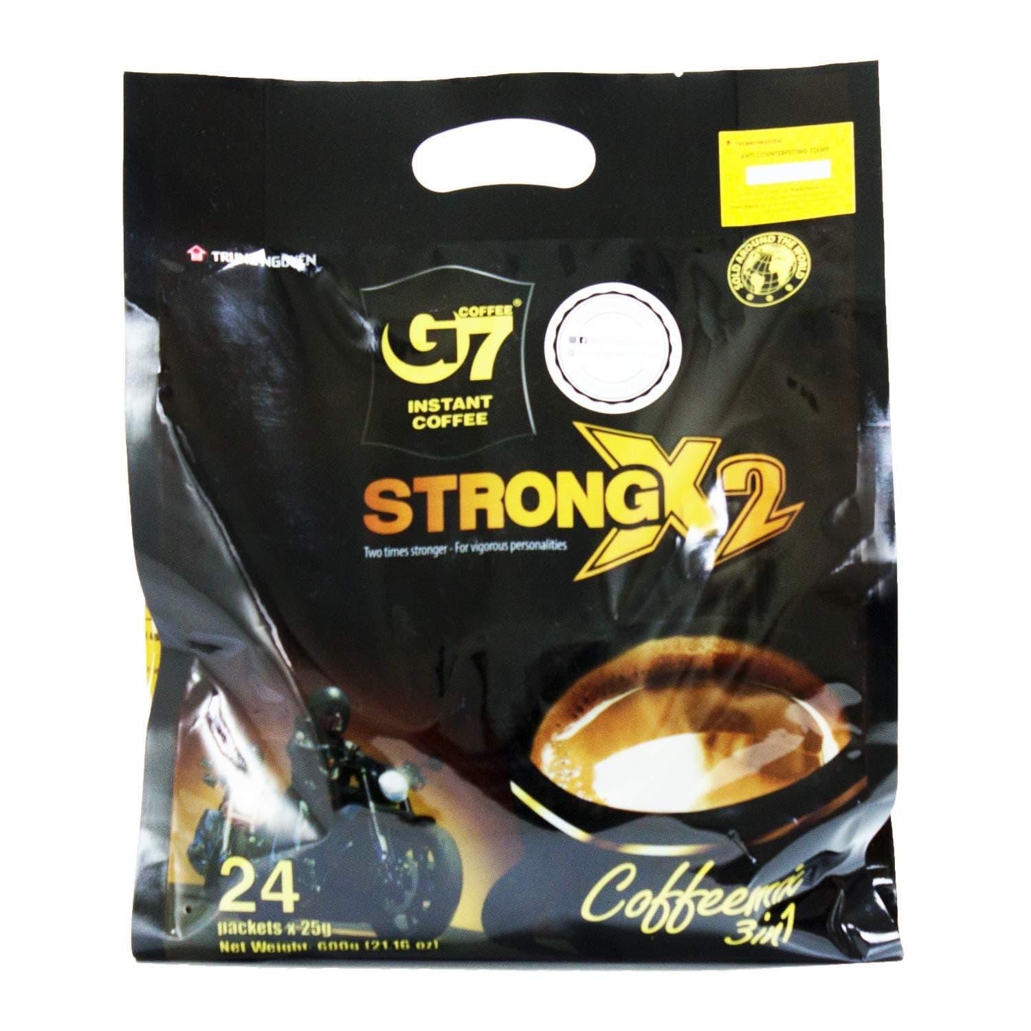 G7 STRONG 2Xベトナム3 1コーヒー21.16oz（600g）、24スティック