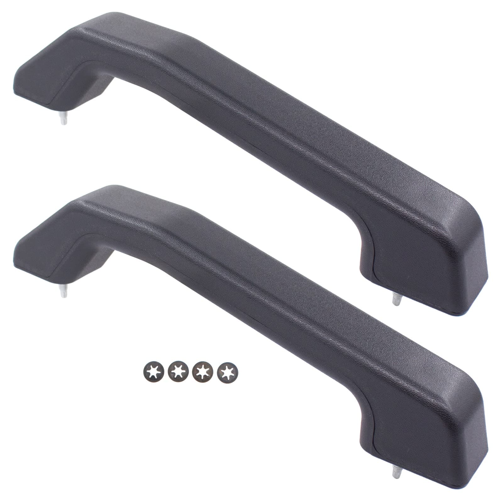 Set of 2 Left Driver and Right Passenger Side Black Front Billet Aluminum Hood Handles for Hummer H2 2003-2009