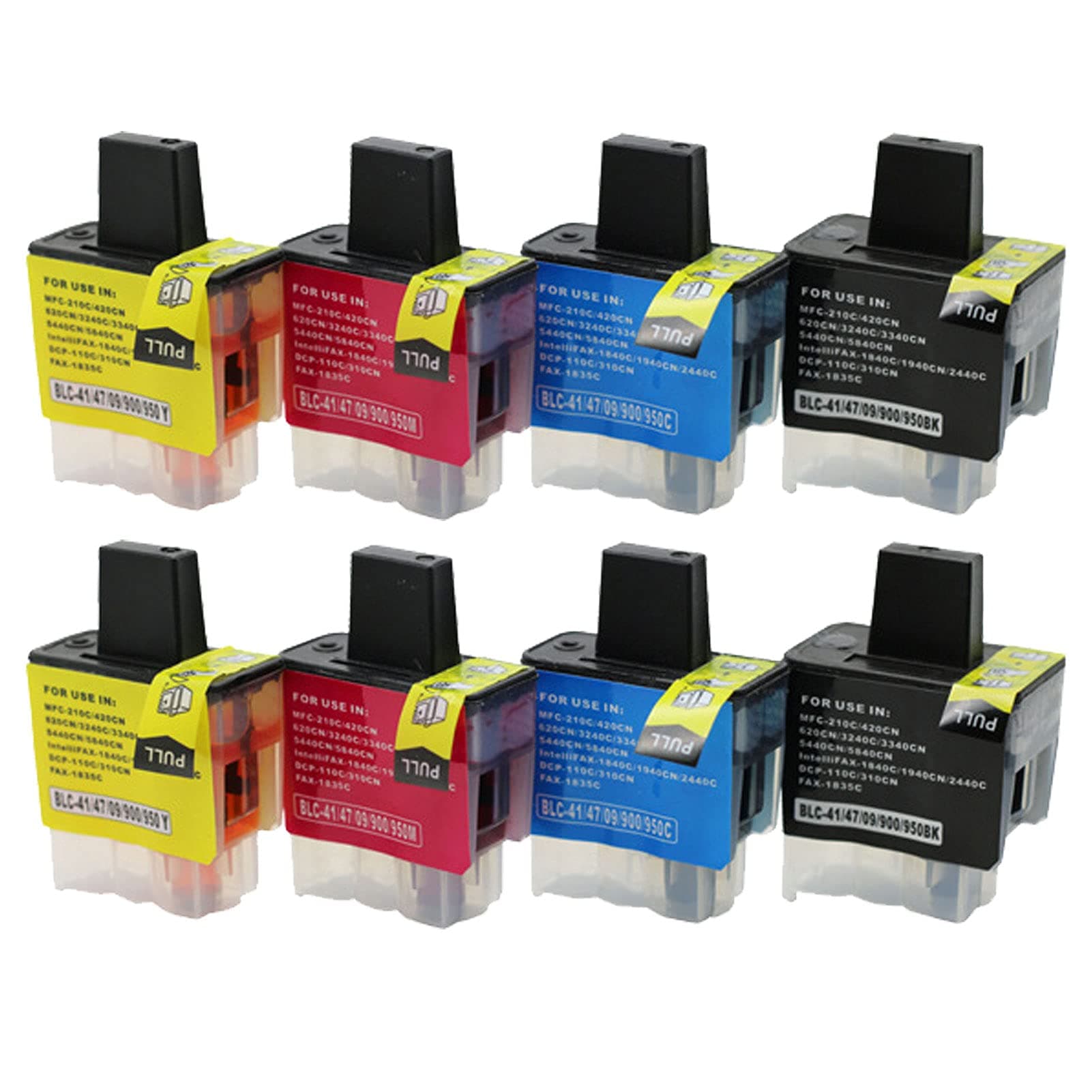 RICR Compatible Ink Cartridge Replacement for Brother LC41 LC47 LC900 Work with MFC 210C 420cn 620cn 3240c 2 Set