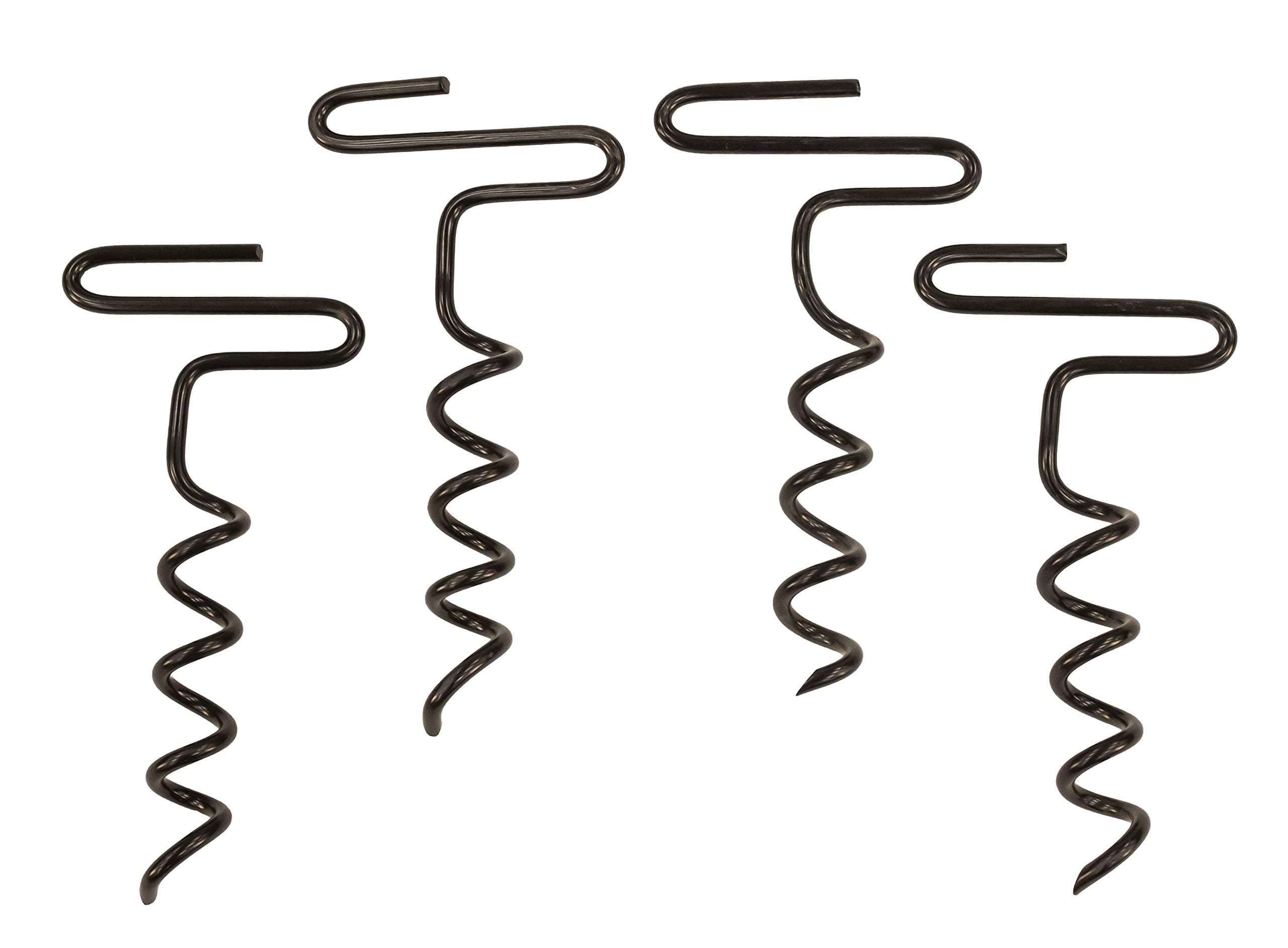 RHINO OUTDOORS Auger Stakes, Heavy Duty Tent Stakes for Blinds and Tarps, 4-Pack