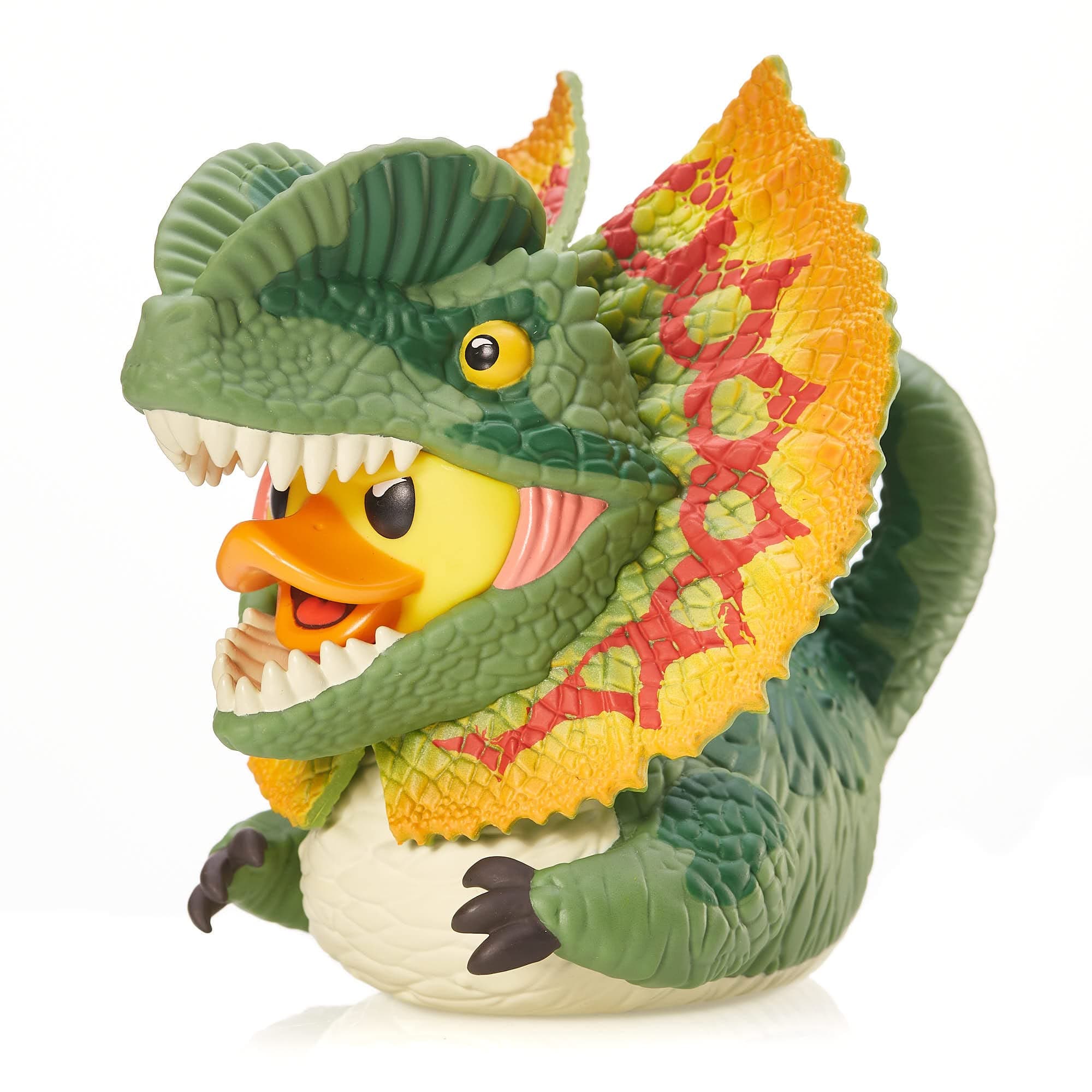 Boxed Edition: Jurassic World Rebirth - Dilophosaurus Cosplaying Rubber Duck Vinyl Figure