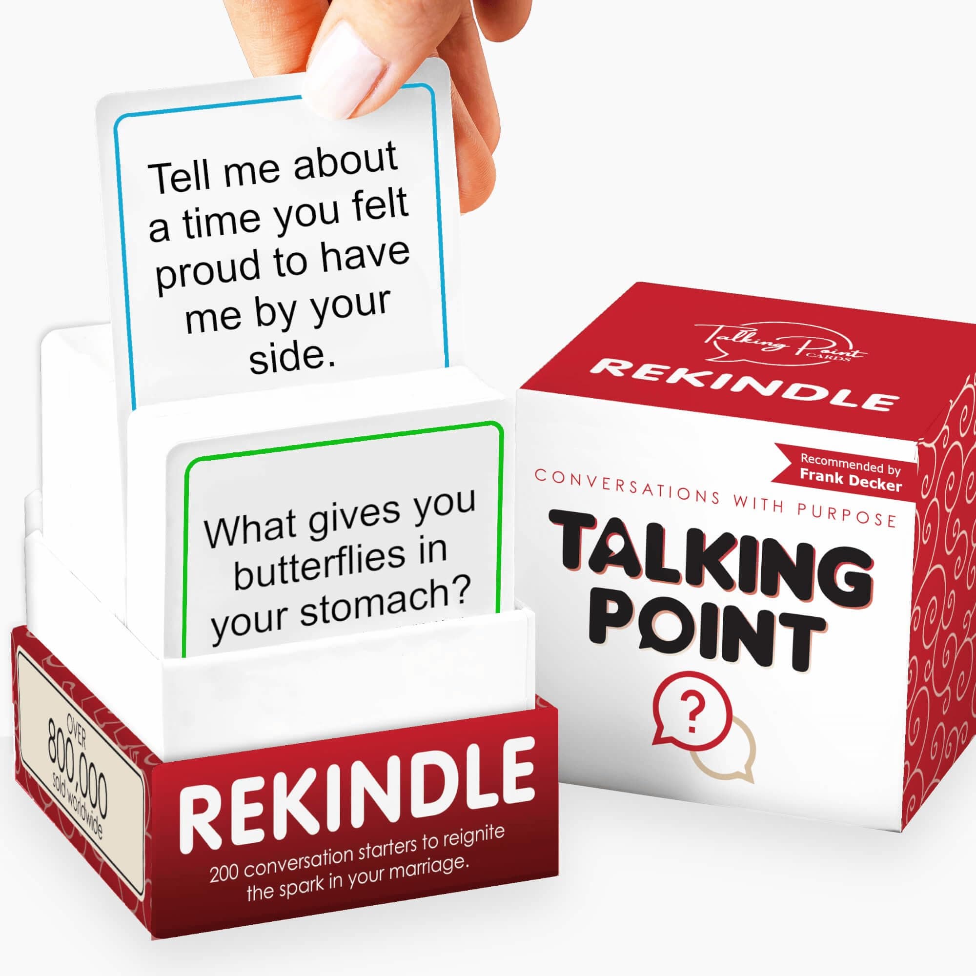 200 Conversation Cards - Rekindle Game for Married Couples - Questions for Long Term Relationships - Fun Topics Build Intimacy & Strong Bonds - Road Trips, Anniversary, Date Night