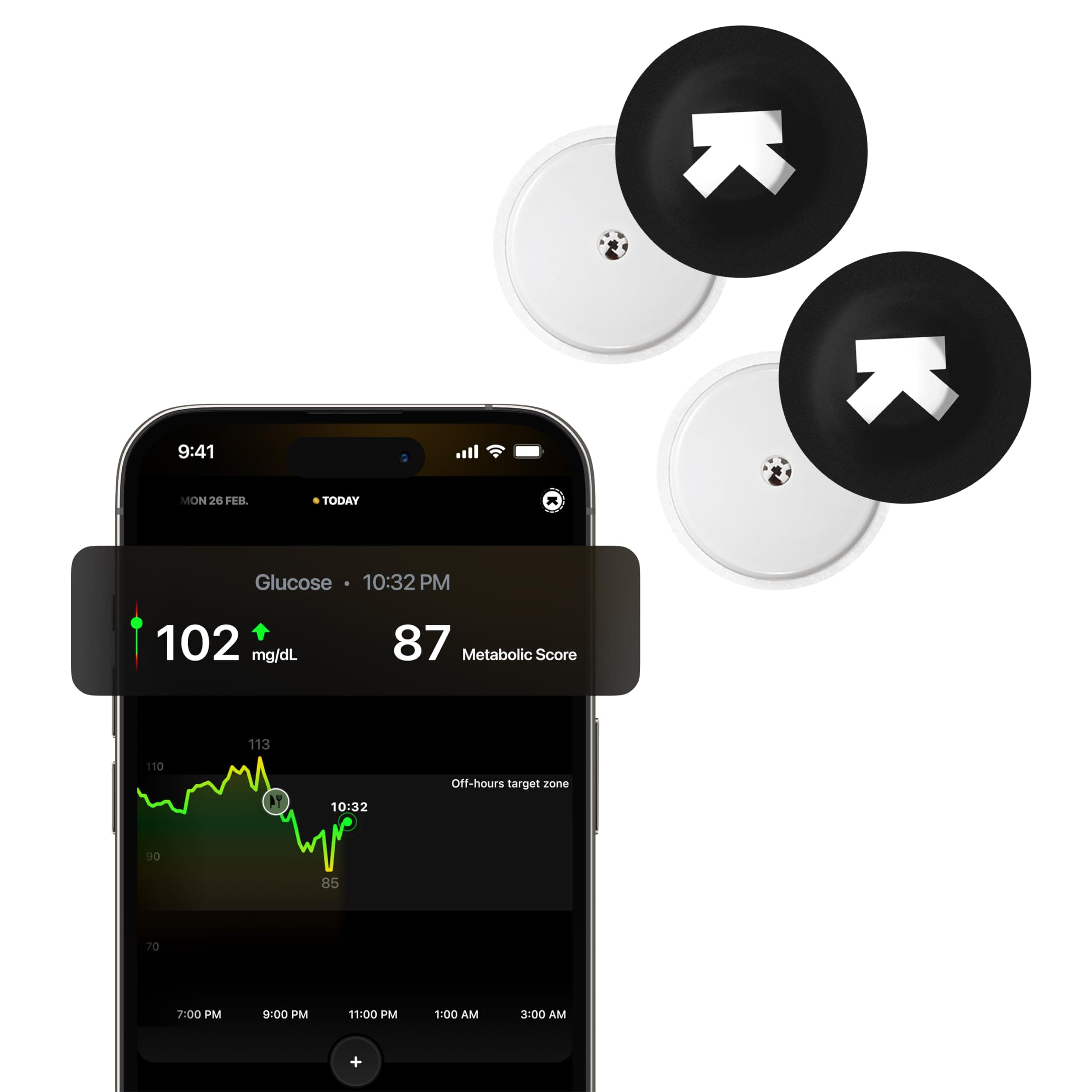Ultrahuman M1 Live | Smart Glucose Tracking via App | Enhance your lifestyle, optimise your diet and fuel your workouts | 24/7 Glucose Tracking with advanced Freestyle Libre 2 CGM Sensors - 2 CGMs
