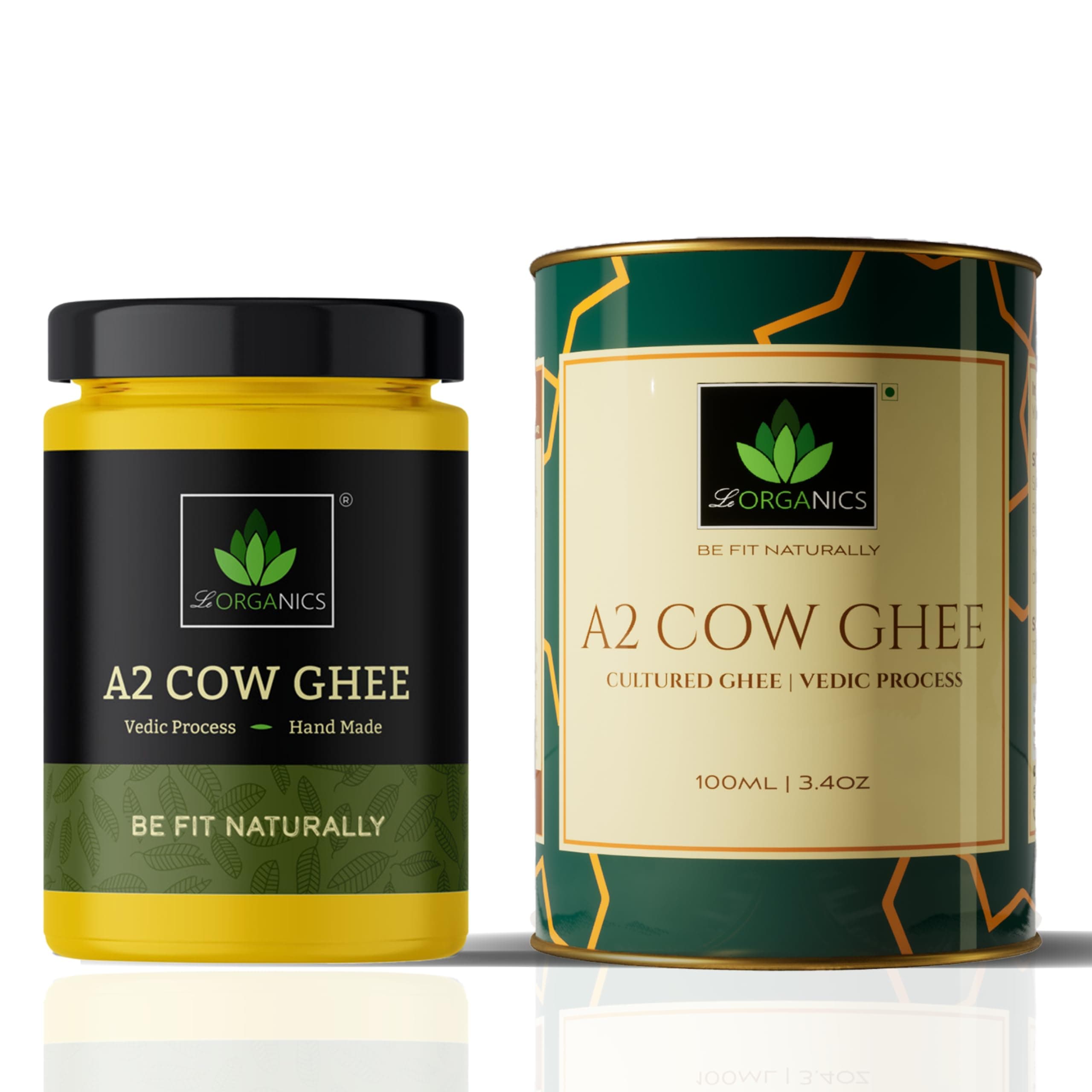 Le Organics A2 Cow Ghee 100 Ml | Curd - Churned L 5 Step Vedic Process L Churning By Bilona | Malai Madu Cow - Pure Indian Breed | Free Grazing Cows | Gmo Free