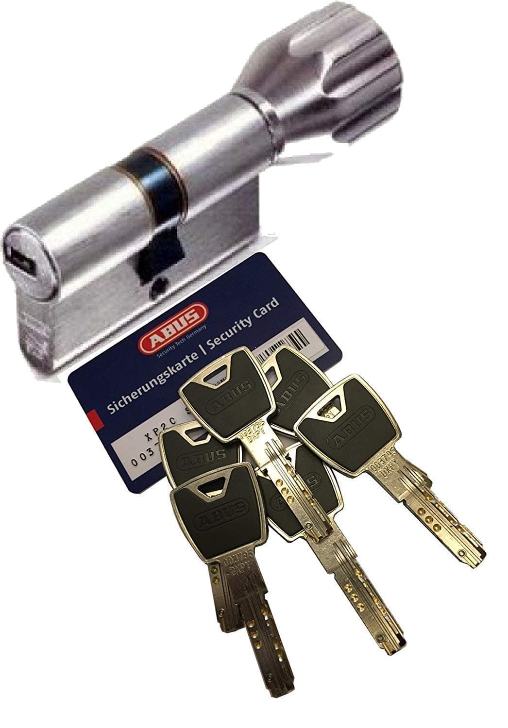 Abus XP20S KXP20S Knob Cylinder Length Z65/K35mm K = Knob Side with Security Card and 6 Key Clip with Skg ** Drill Protection