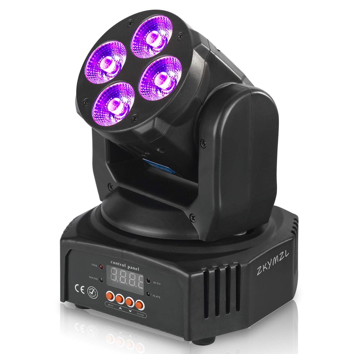 RGBWA/UV 6 in 1 LED Light Mini 50W Wash Rotating Light Moving Head Stage Effect Light with DMX for Disco KTV Club Party