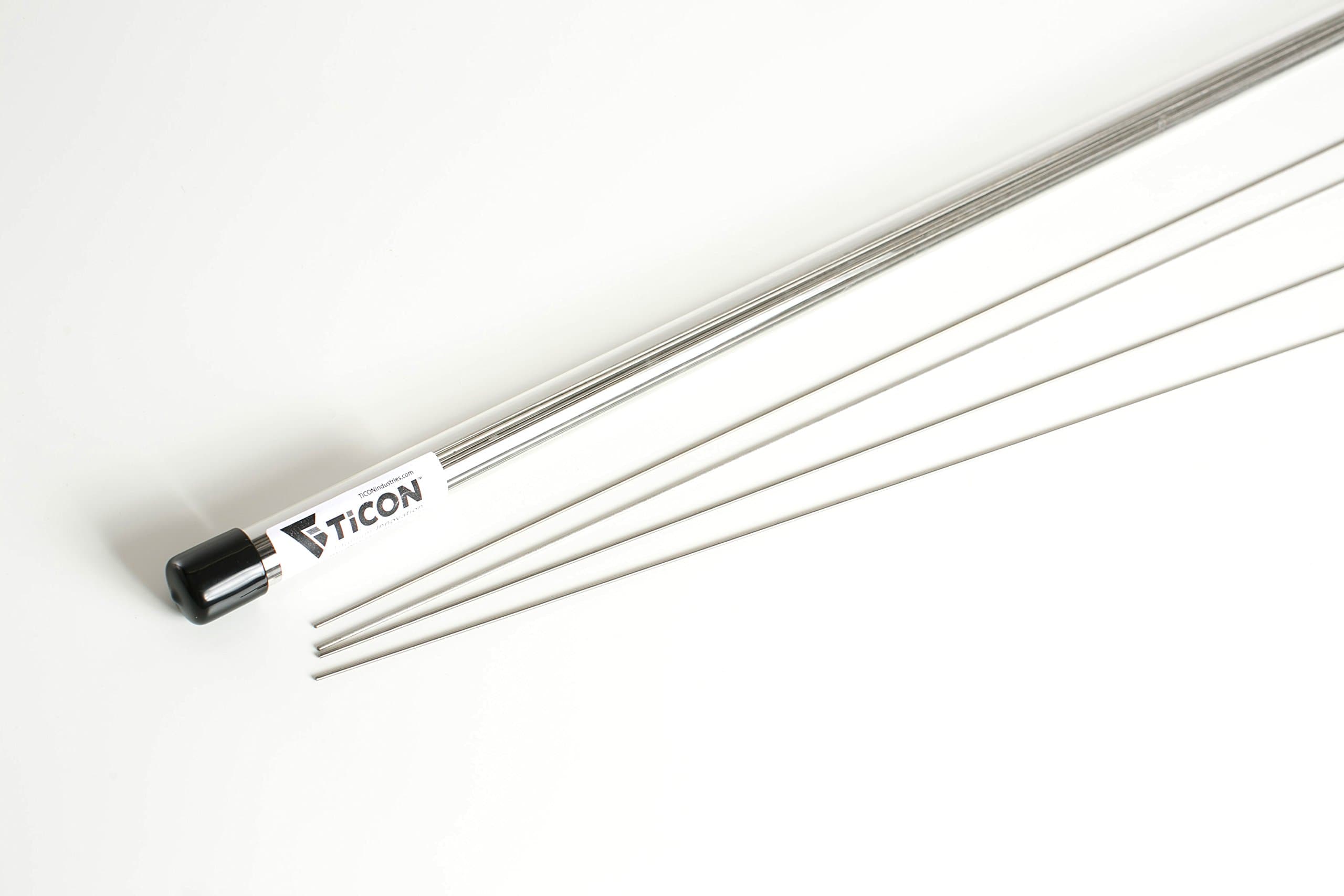 Ticon Industries - CP1 (Grade 1) Titanium Welding Filler Rod 39” Length 2.2mm/.087" (1/4lb)
