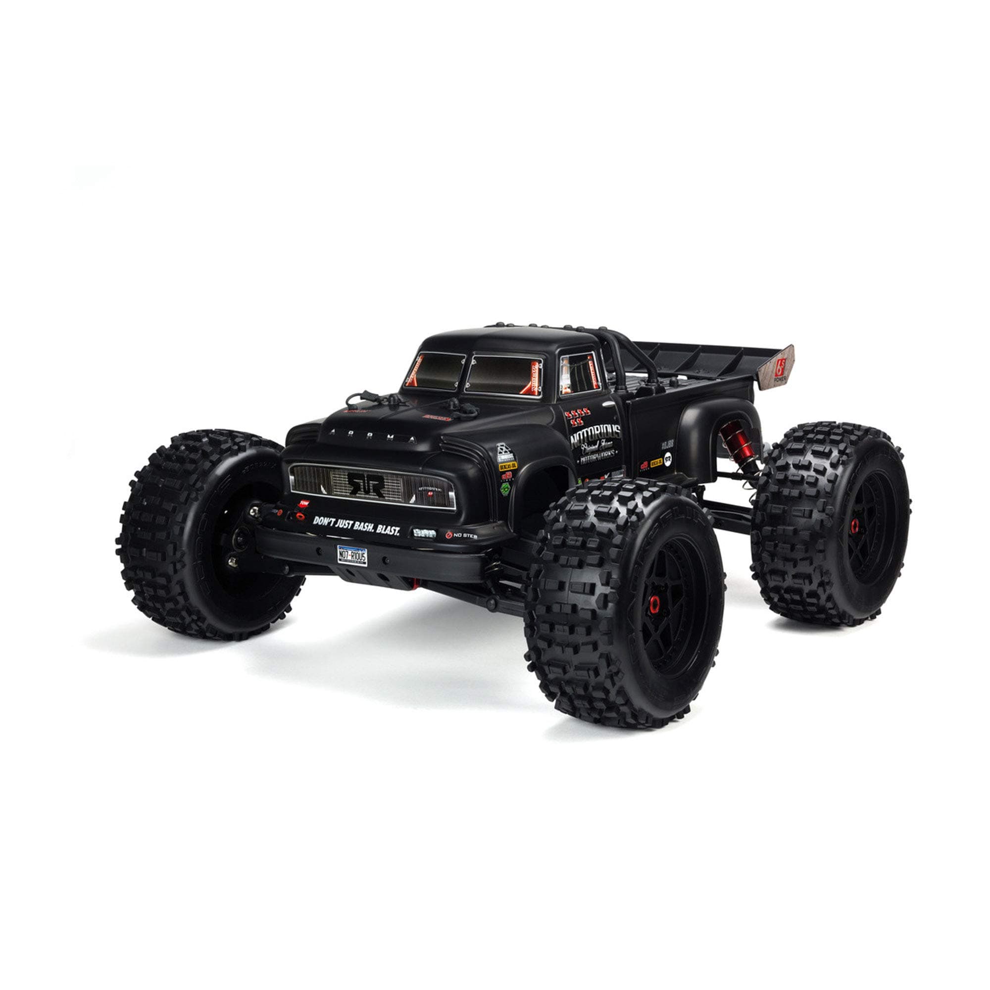 ARRMA 1/8 Painted Body Black Real Steel: Notorious 6S BLX