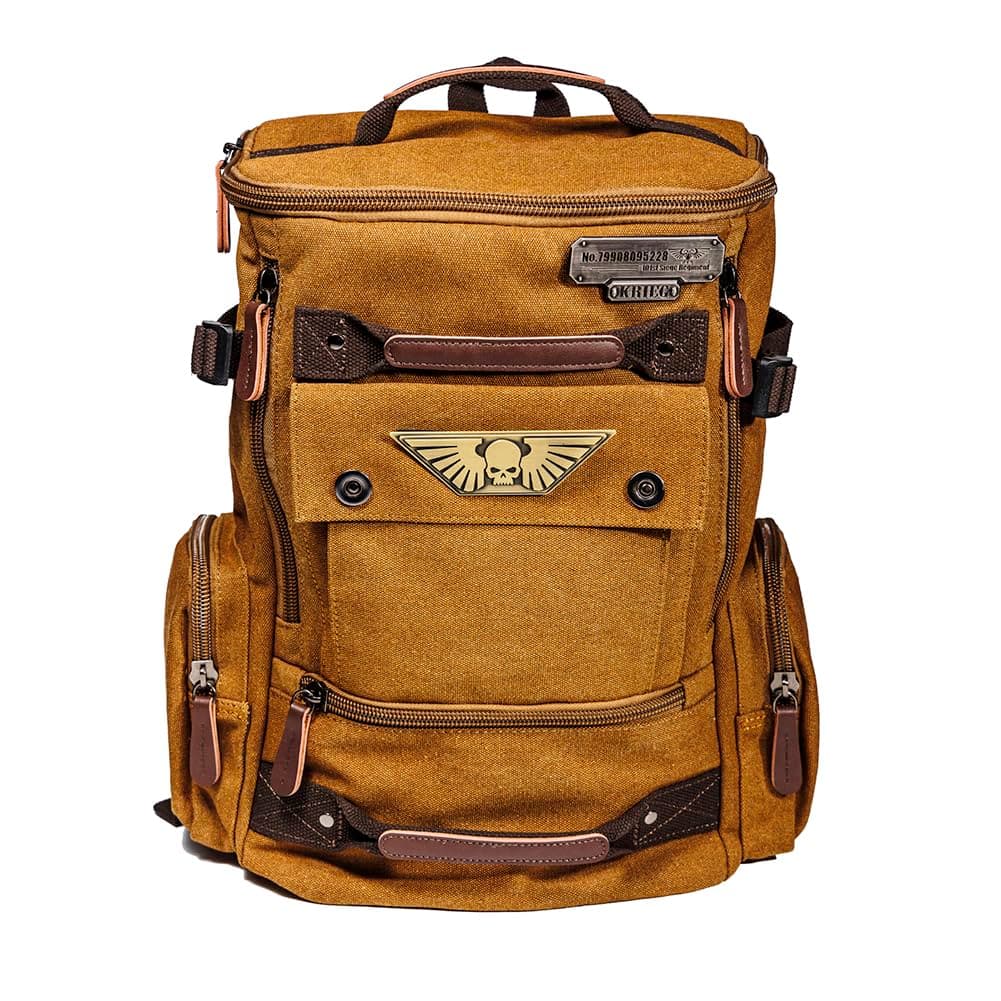 Starforged Astra Militarum Death Korps of Krieg Siege Regiment BackPack Warhammer 40K Computer Bag, Brown, M, Classic