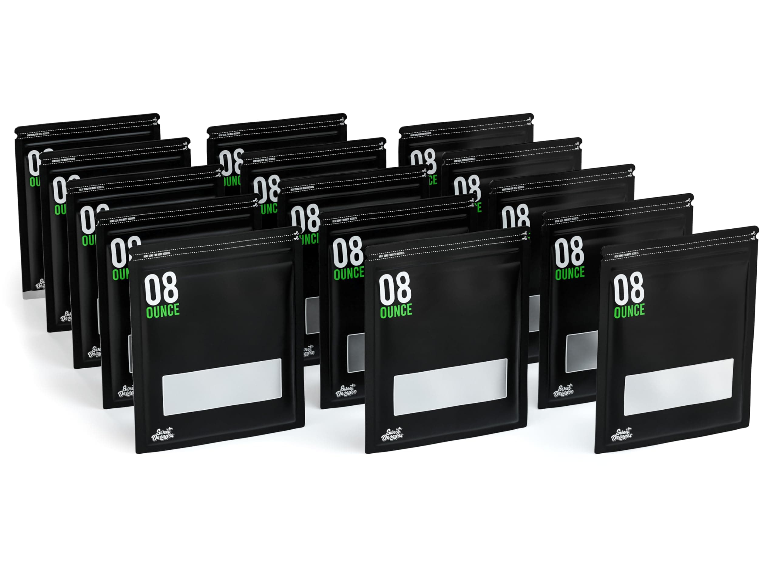 15 Pack - 1/2 Pound Terpene Curing Bags 58%-62% Humidity Control - Lock & Seal Storage Heat Sealable 14x12x5 Inch (8oz, 1/2 lb)