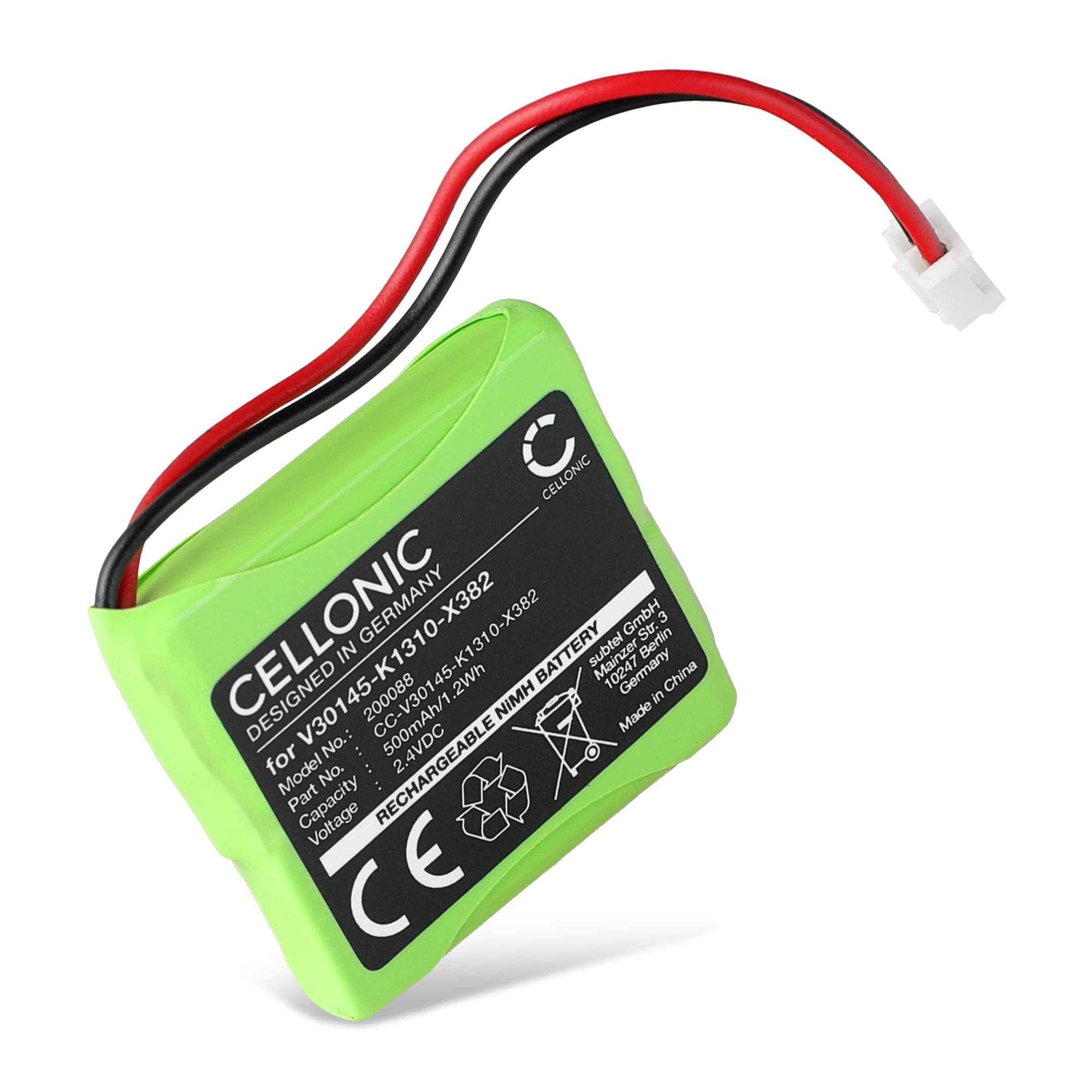 CELLONIC, battery compatible with Siemens Gigaset E45, Gigaset E450, Gigaset E455 (500mAh, 2.4V) 1x Replacement battery S30852-D1751-X1,V30145-K1310-X382