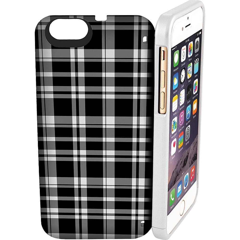 EYN Products iPhone 6 Carrying Case - Retail Packaging - Black and White Gingham
