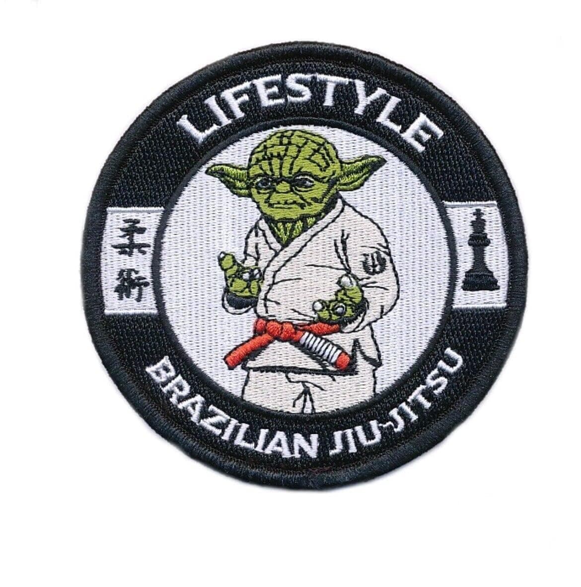 Brazilian Jiu Jitsu Lifestyle Master Yoda Patch (3.5 Inch) Embroidered Iron or Sew-on Badge BJJ Gi Kimono DIY Patches