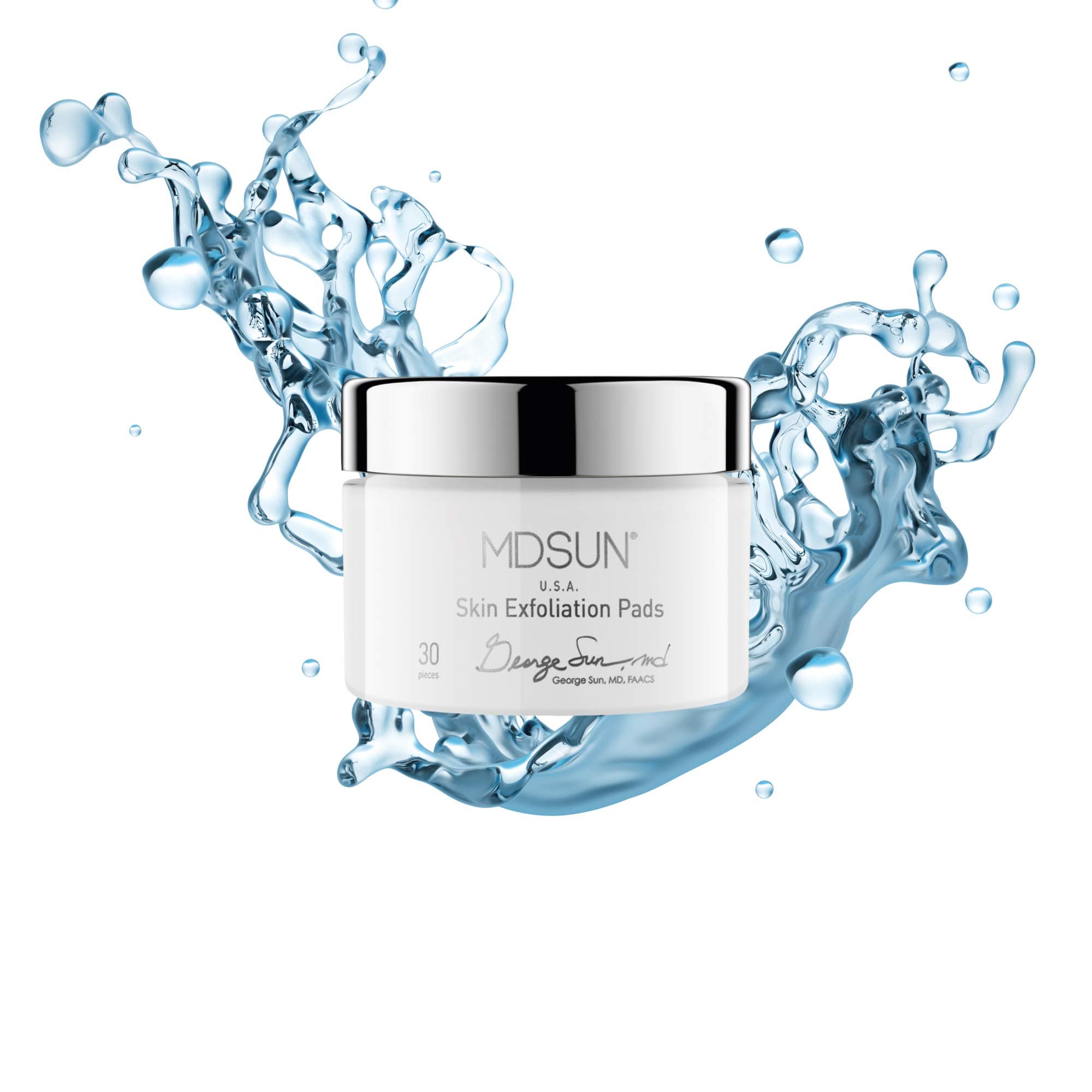 MDSUNSkin Exfoliation Pads, Exfoliating Treatment, Remove Pore-Clogging Debris, Minimize Breakouts, Improve Skin Tone, Refine Skin Texture (Glycolic Acid 20%, Gluconolactone 15%, etc) 30pcs