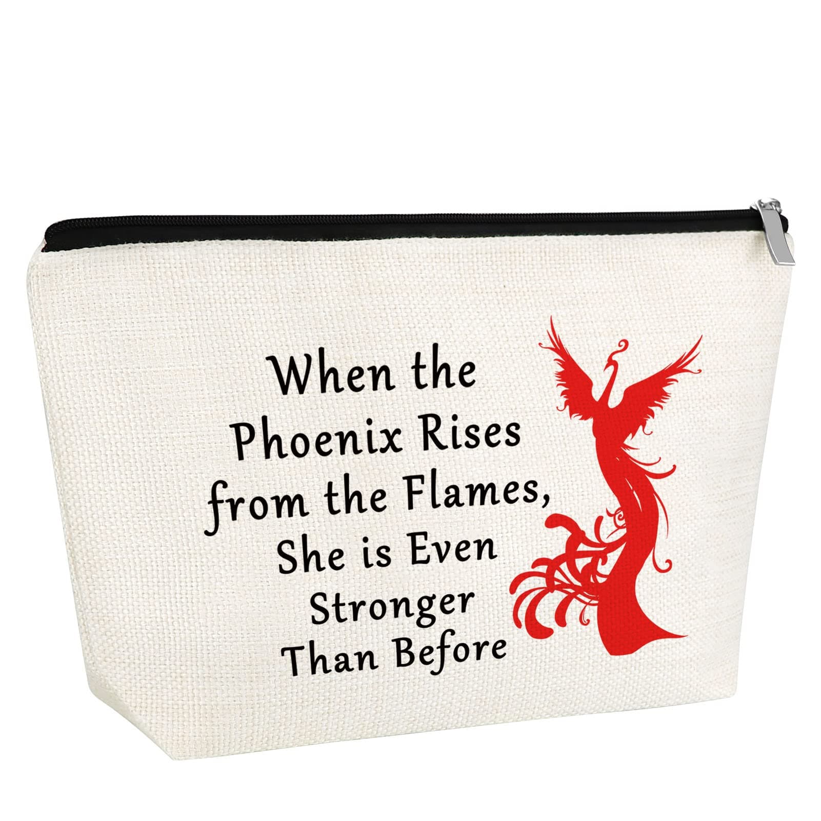 Inspirational Gift for Woman Phoenix Rising Makeup Bag Bird Motivational Present Cosmetic Bag Phoenix Lover Gifts Christmas Birthday Graduation Present for Sister Friends Travel Pouch