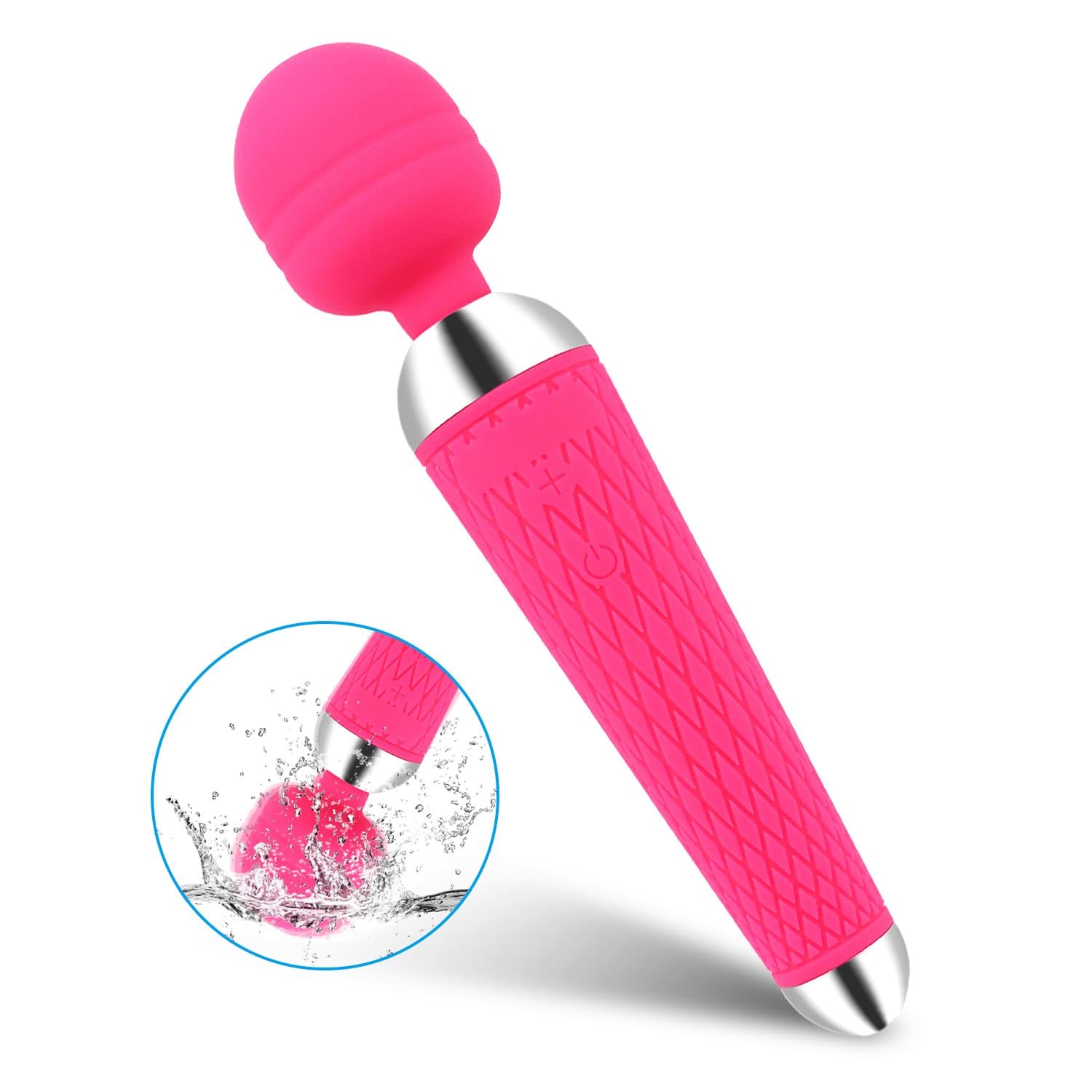 Cordless Wand Massager, Bolly Personal Therapeutic Electric Handheld Rechargeable Massager for Women & Men Muscle Aches and Sports Recovery