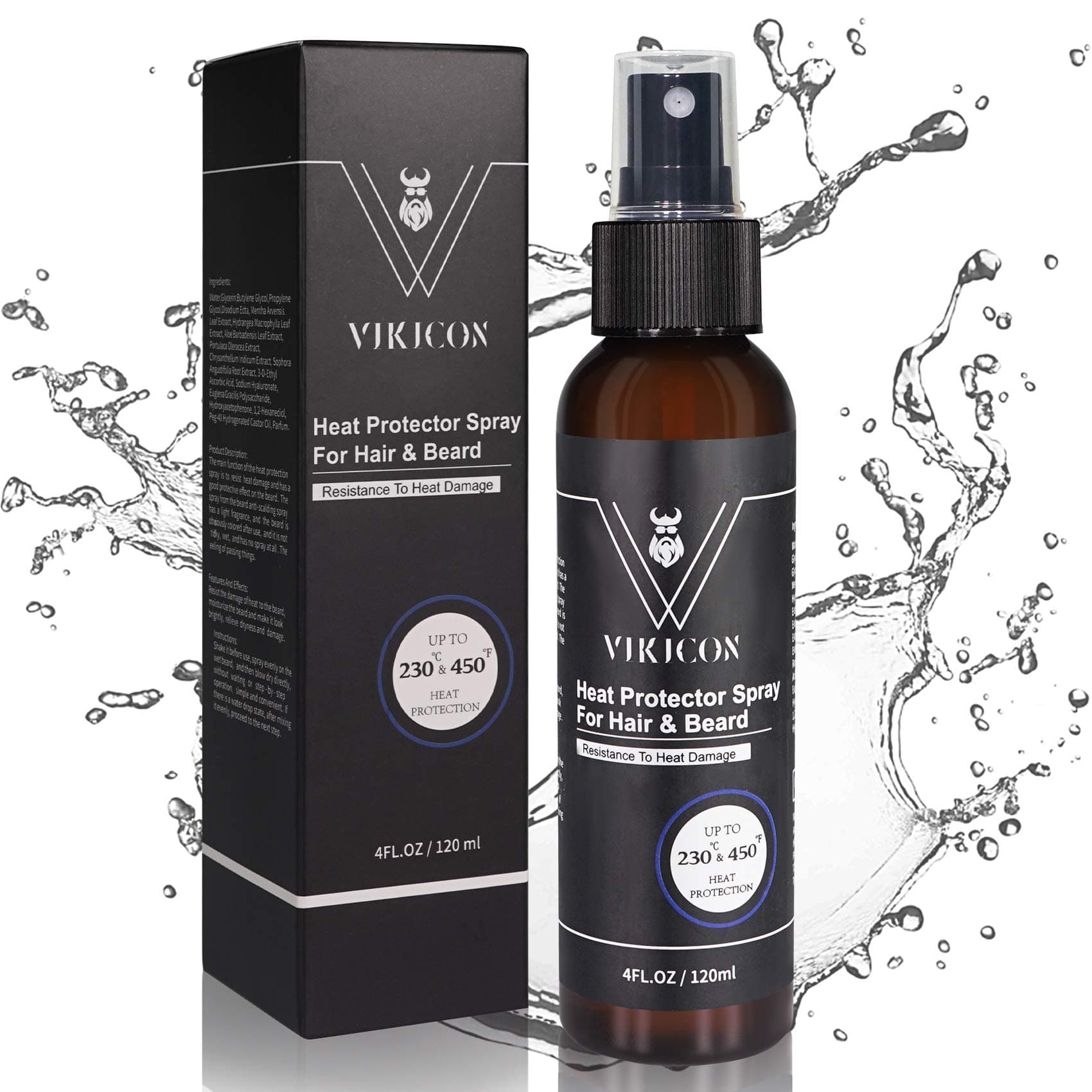 VIKICON beard heat protectant spray
