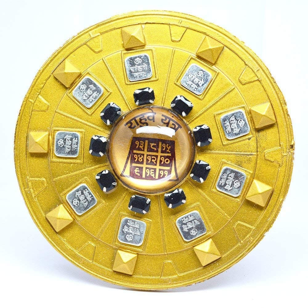 Rahu dosh nivaran Yantra Brass Gold Plated Brass Yantra rahu Yantra