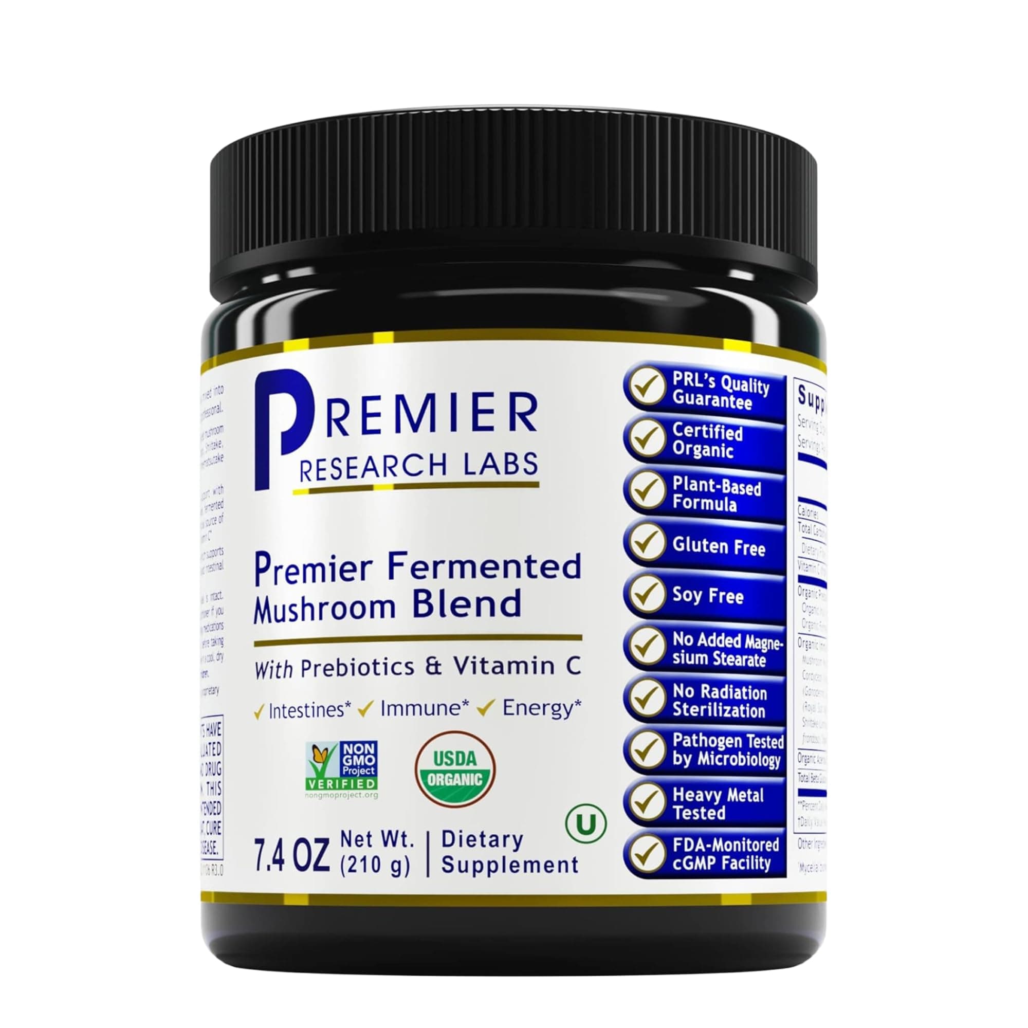 Fermented Mushroom Blend, Healthy Intestinal & Immune Support with Probiotic Fiber, Delivers Optimal Digestive Health and intestinal microflora, 7.4 oz