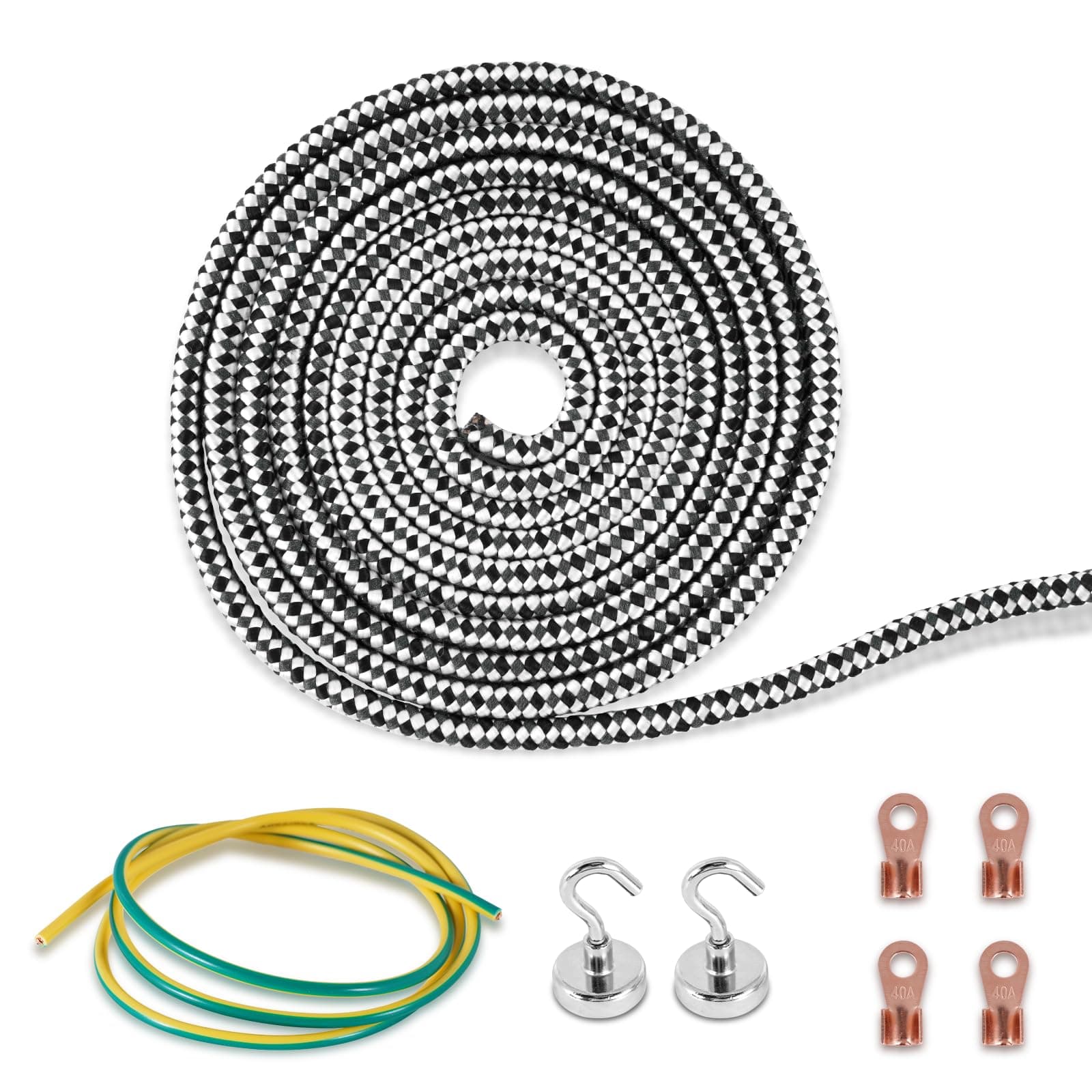 YUCHENGTECH Anti Static Rope Anti-Static Cord O.D.6mm Industrial Static Eliminator 32FT for Laminating Machine Printing Machine Film Machine(Cord)