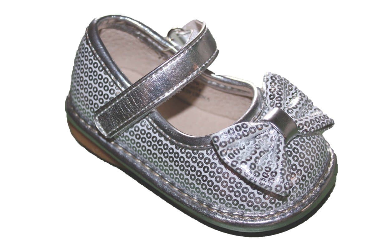 Silver Tinseltown Squeaky Shoes Mary Janes
