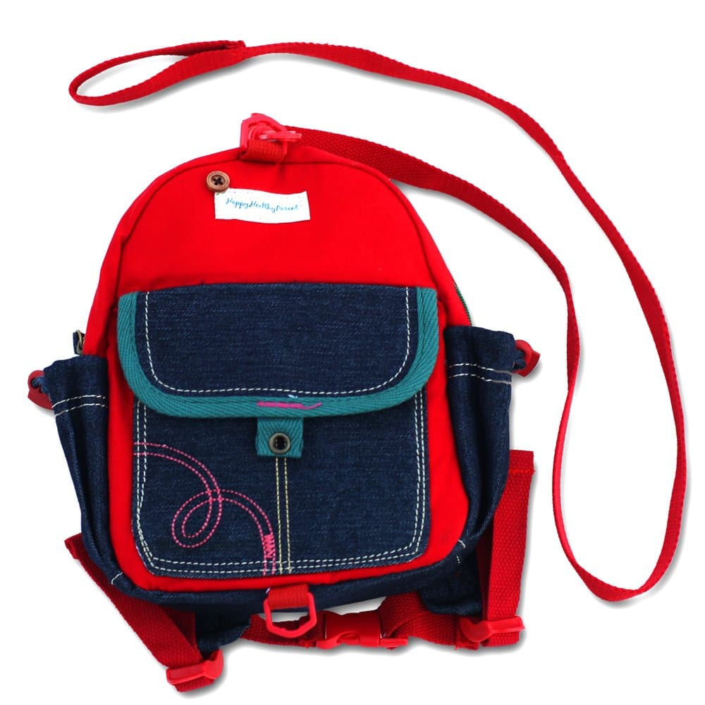 Toddler Backpack with Reins Never Lets Your Kids Get Away! Child Safety Harness Bag for Pre-School! Keeps Essential Items Ready for Childcare! Great for Boys and Girls to be a Big Kid! (Red)