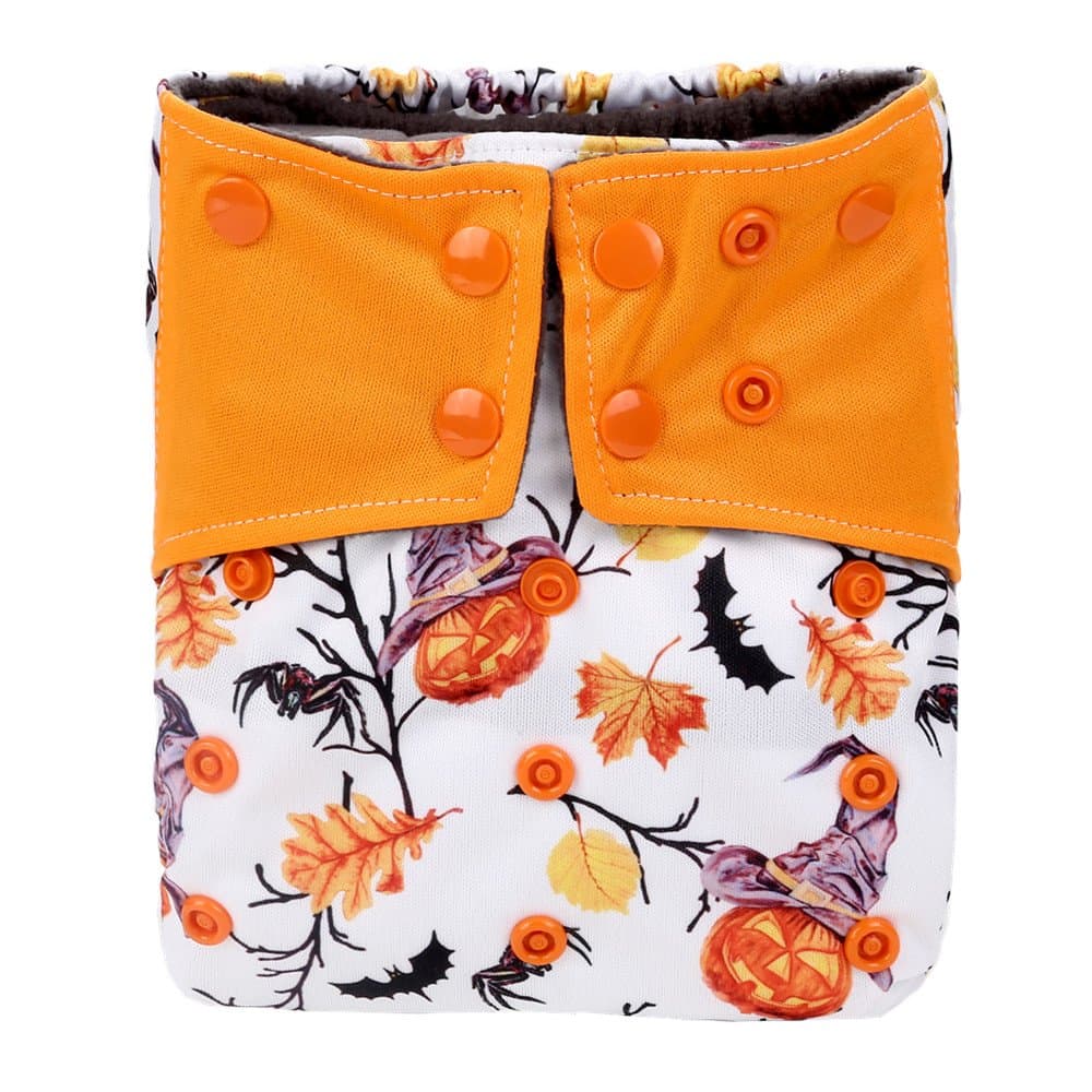 Bamboo Charcoal One Size Fit All Pocket Baby Cloth Diaper Nappy Cover Double Gussets …