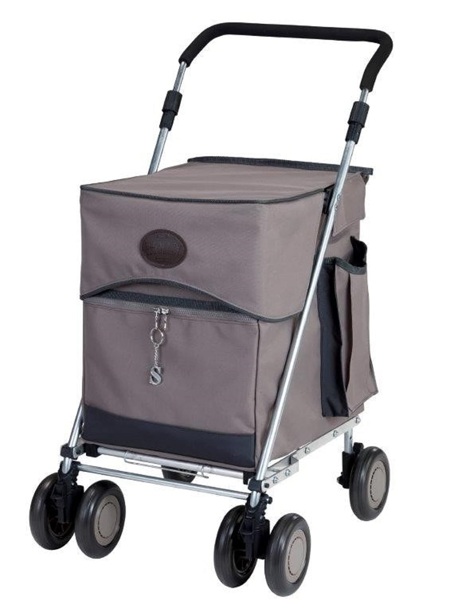 Sholley 4 Wheel Push Shopping Trolley, Strong, Well Balanced, Aids Walking, Regular 5'4" and Over (Burlington)