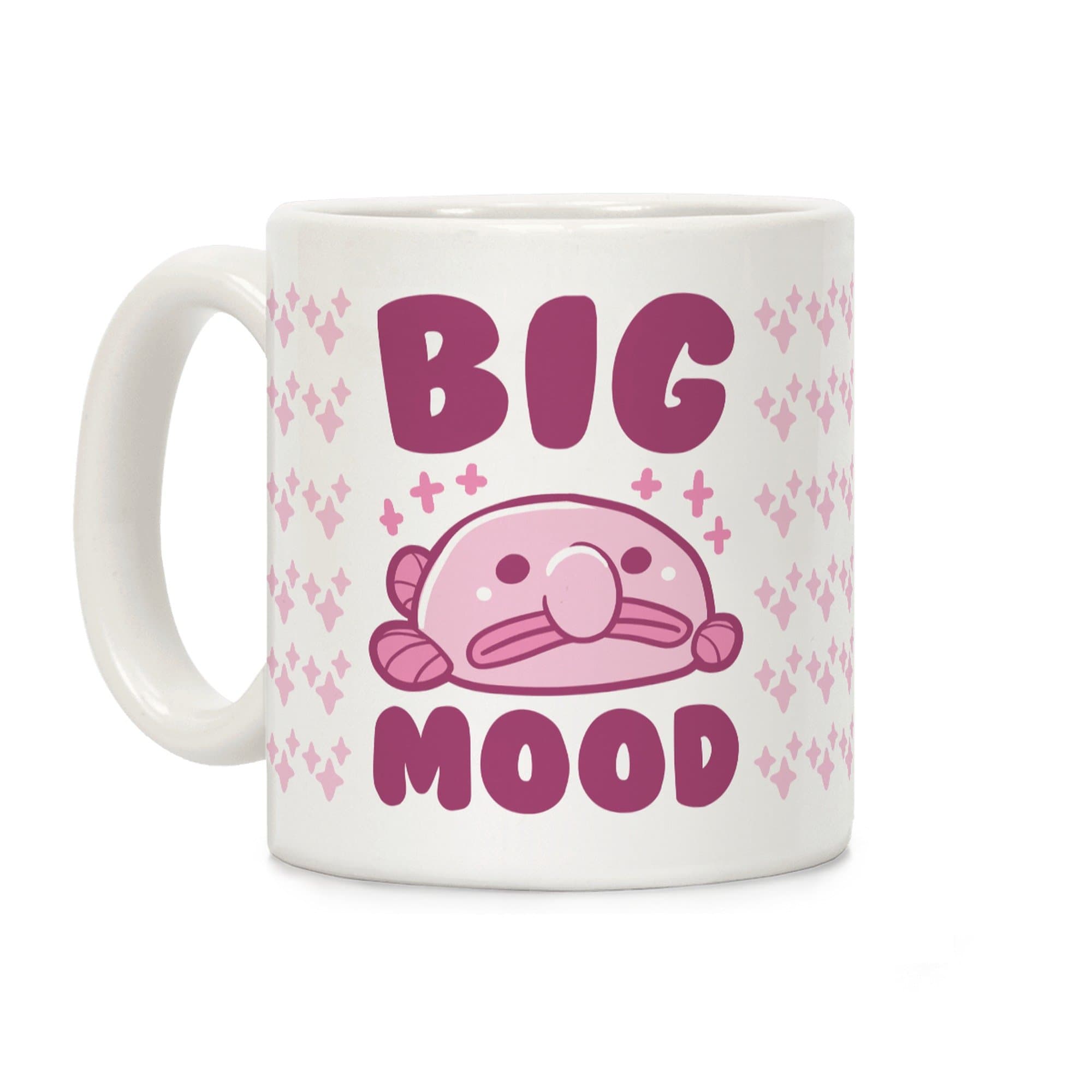 LookHUMAN Big Mood - Blob fish White 11 Ounce Ceramic Coffee Mug