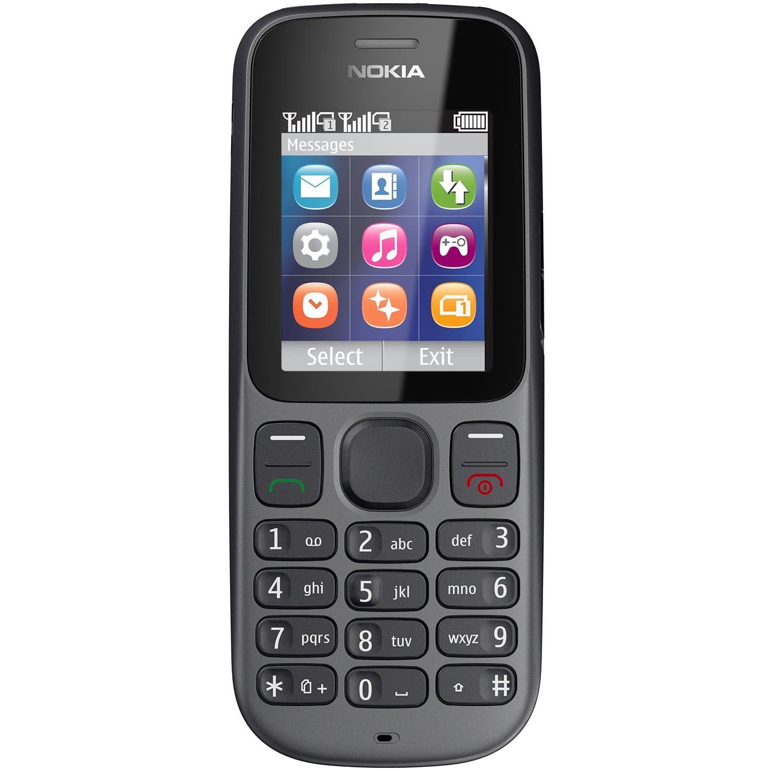 Nokia 101 Dual SIM Music Phone (Unlocked) - Phantom Black