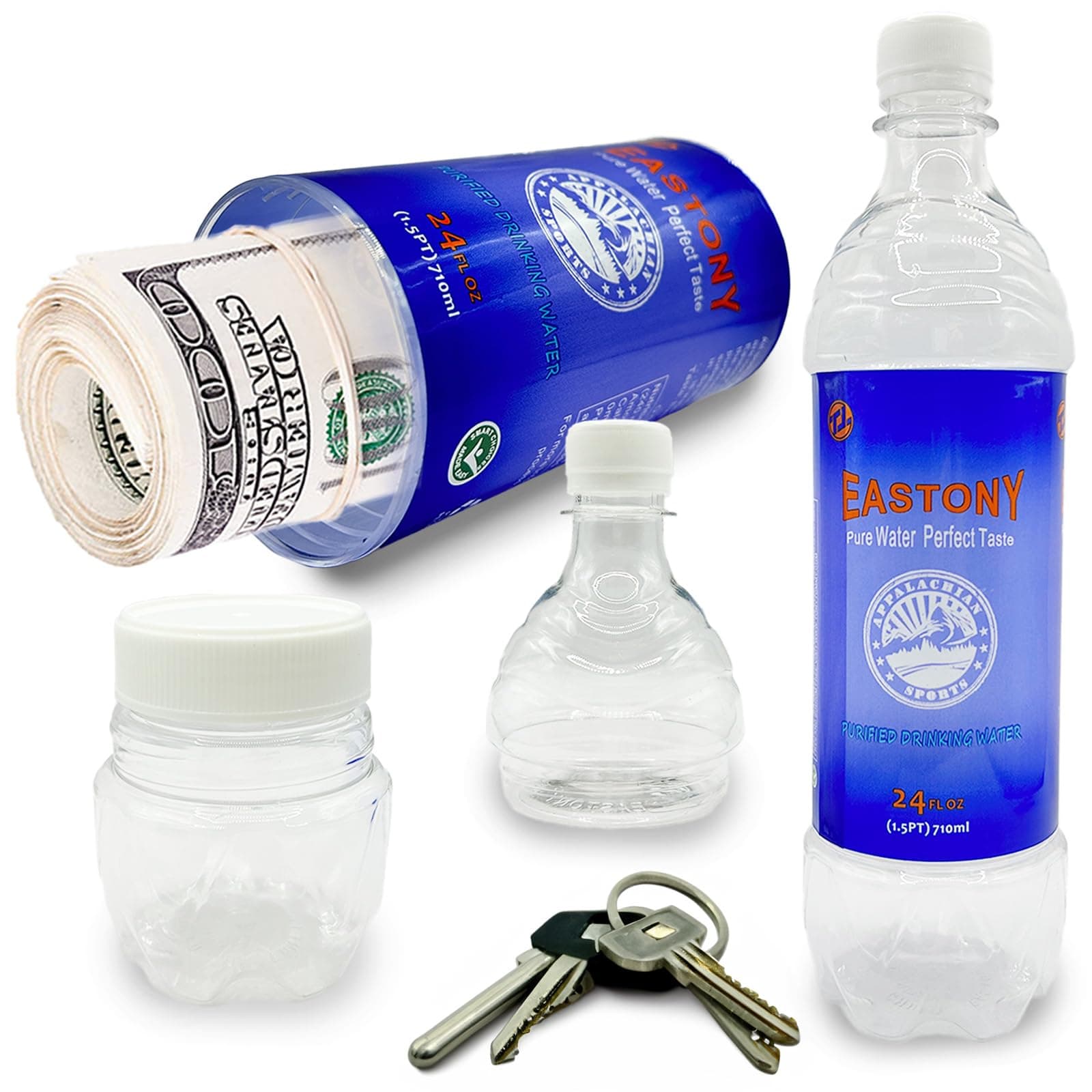 Fake Water Bottle Diversion Safe - Ultimate Storage for Travel, Beach, Car to Store Valuables like Jewelry, Cash, Money, Coins, Car Keys - Storage Home Security