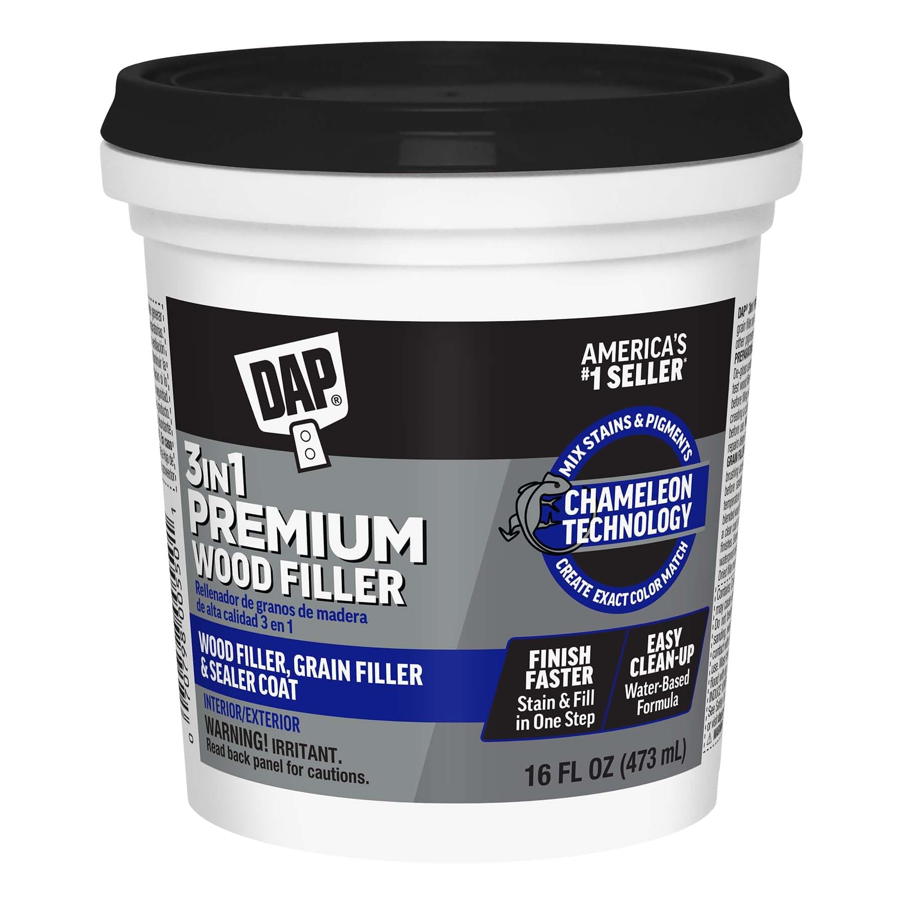 Premium Wood Filler, White, 16 oz (7079800550)