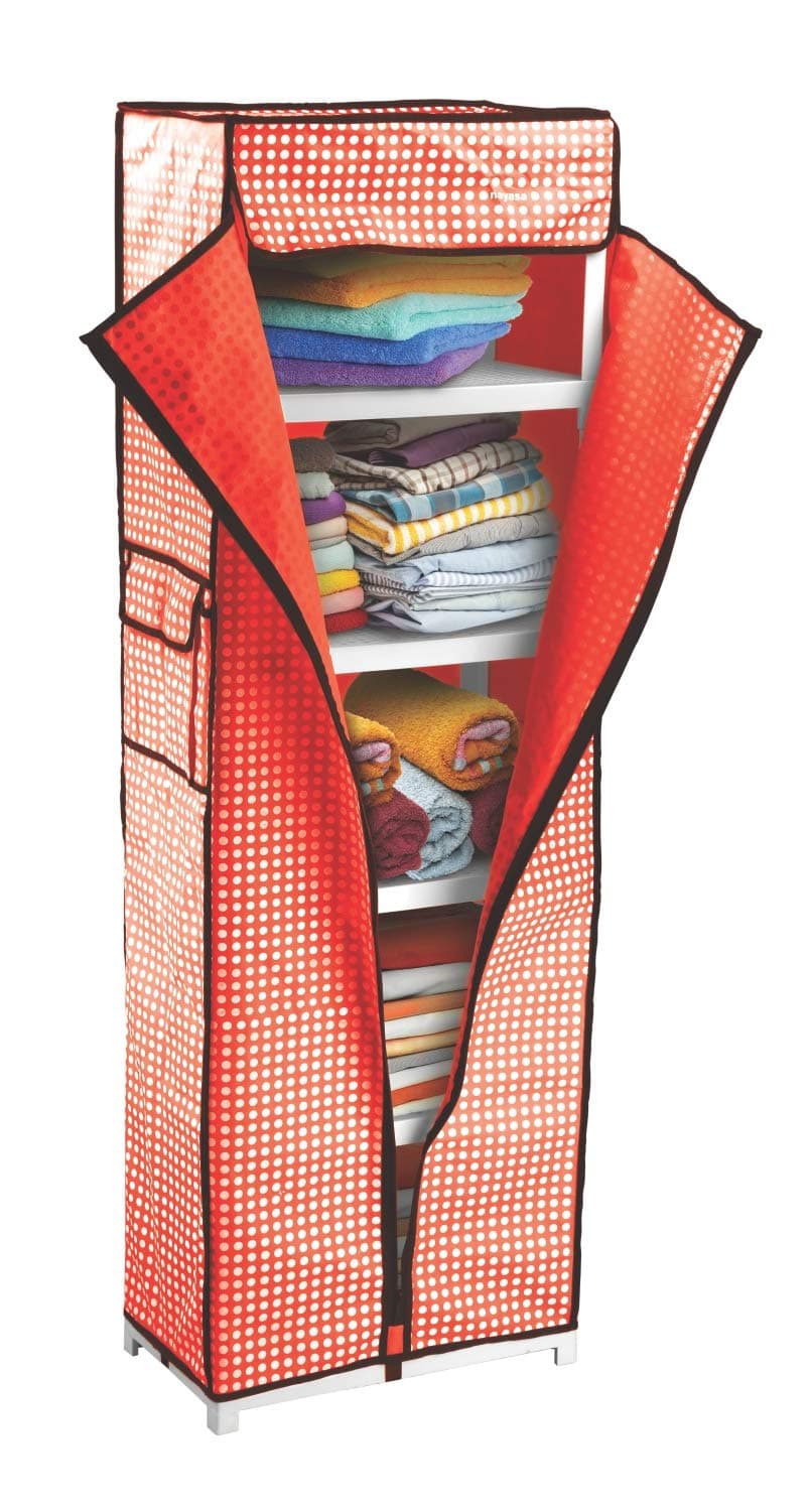 Nayasa Modular Wardrobe (5 Shelves, Red)