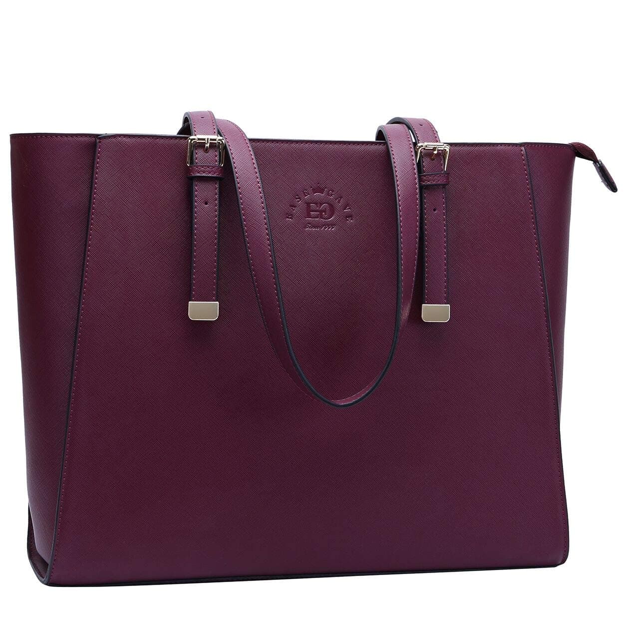Laptop Bag, Women Tote Bag,15 15.6 Inch Work Bag Briefcase with Comfortable Shoulder Strap for Office Ladies Business Women Carrying,Burgundy