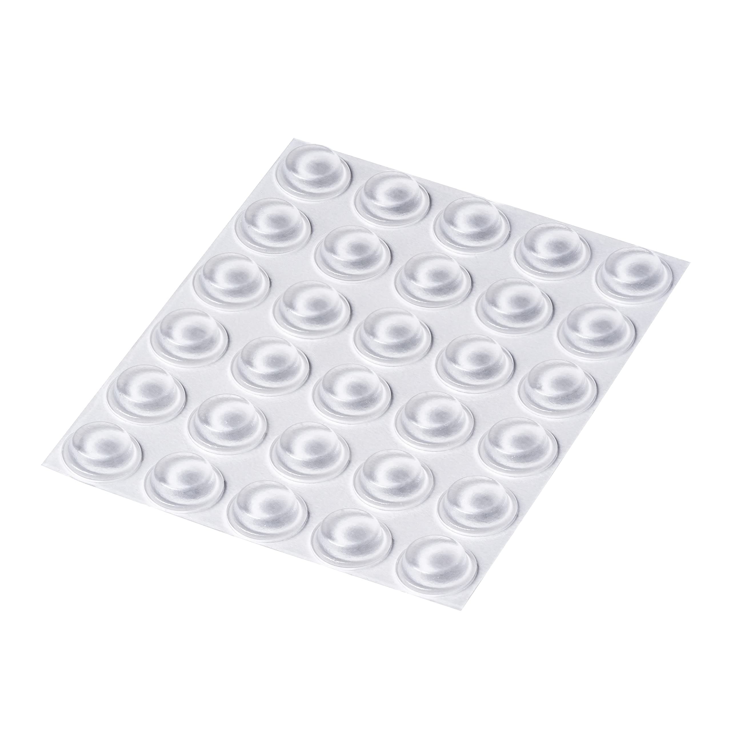 Self Adhesive Clear Flat Topped Bumper Pads Rubber Feet for Chopping Boards, Worktop Savers, Glass, Crafts - 12.7mm x 3.5mm (30)