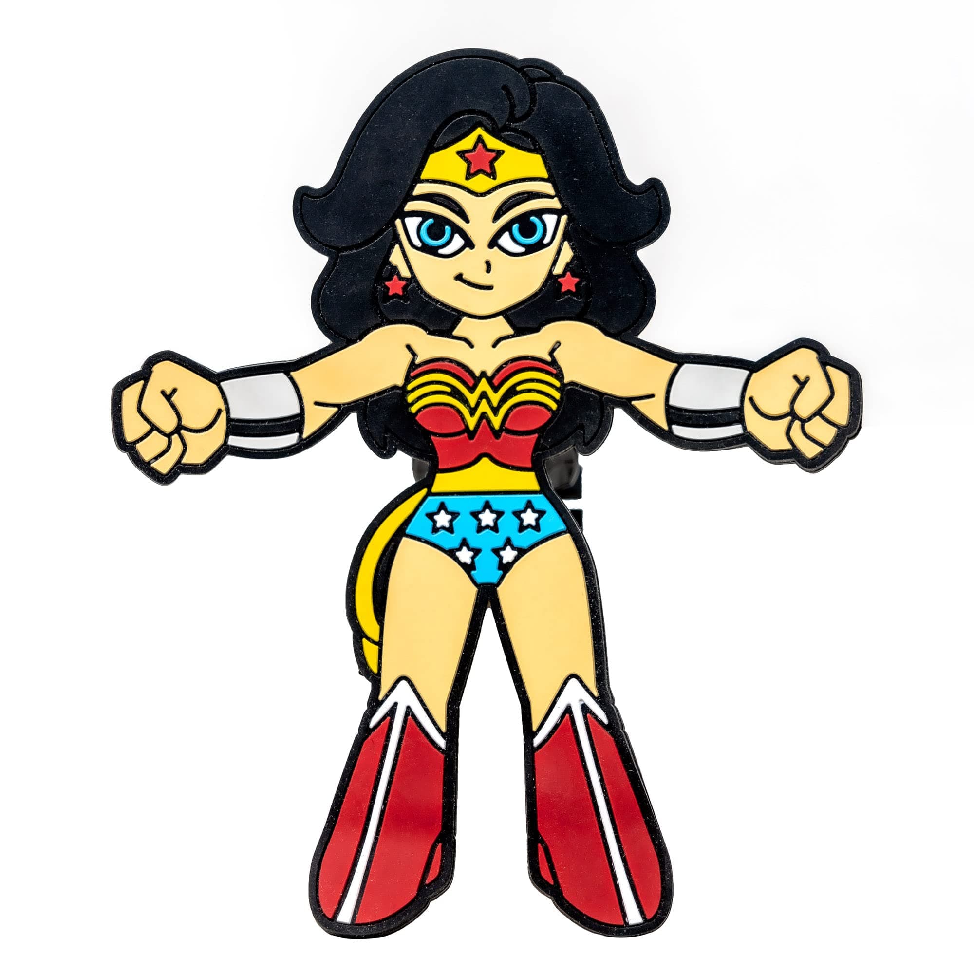 Hug Buddy Wonder Woman Air Vent Car Phone Holder, Adjustable, Universal Fit, Cell Phone Mount Compatible with iPhone, Samsung Galaxy, LG, Google, Nexus 5X, Moto, Black and Other Smartphones