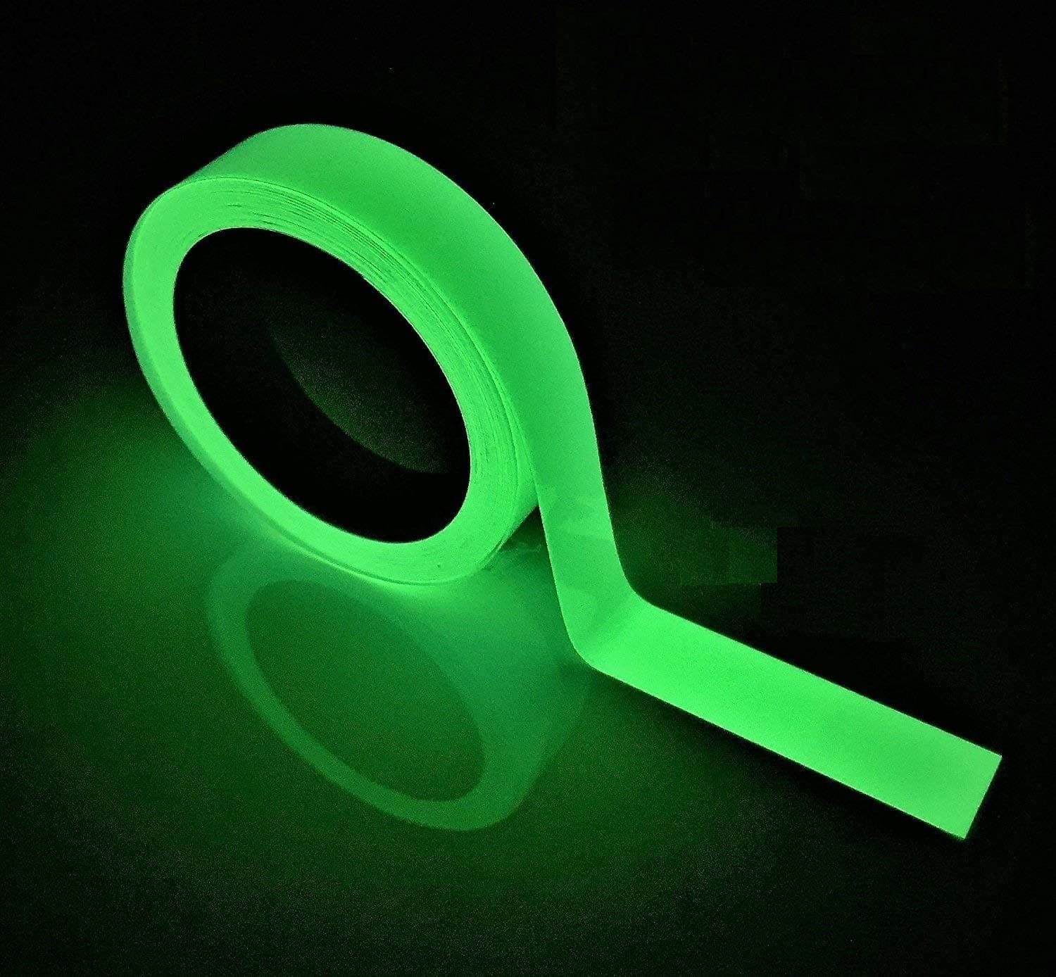 Glow in The Dark Tape - 33 FT X 0.5 Inch Luminous Photoluminescent/Luminescent Emergency Roll Safety Egress Markers Stairs, Walls, Steps, Exit Sign. Glowing Pro Theatre Stage Floor