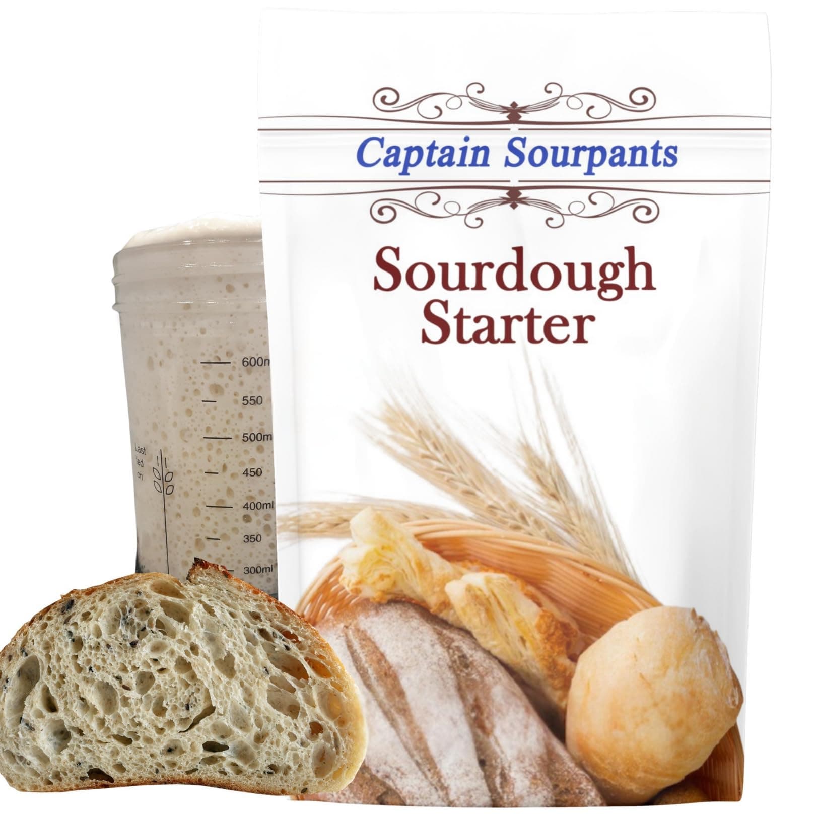 Mature Sourdough Starter Culture – 100+ Years Old Dehydrated Sourdough Starter Kit for Delicious Homemade Sourdough Bread – All-Natural and Healthy - Beginner Friendly, Fast reactivation and Expert Support