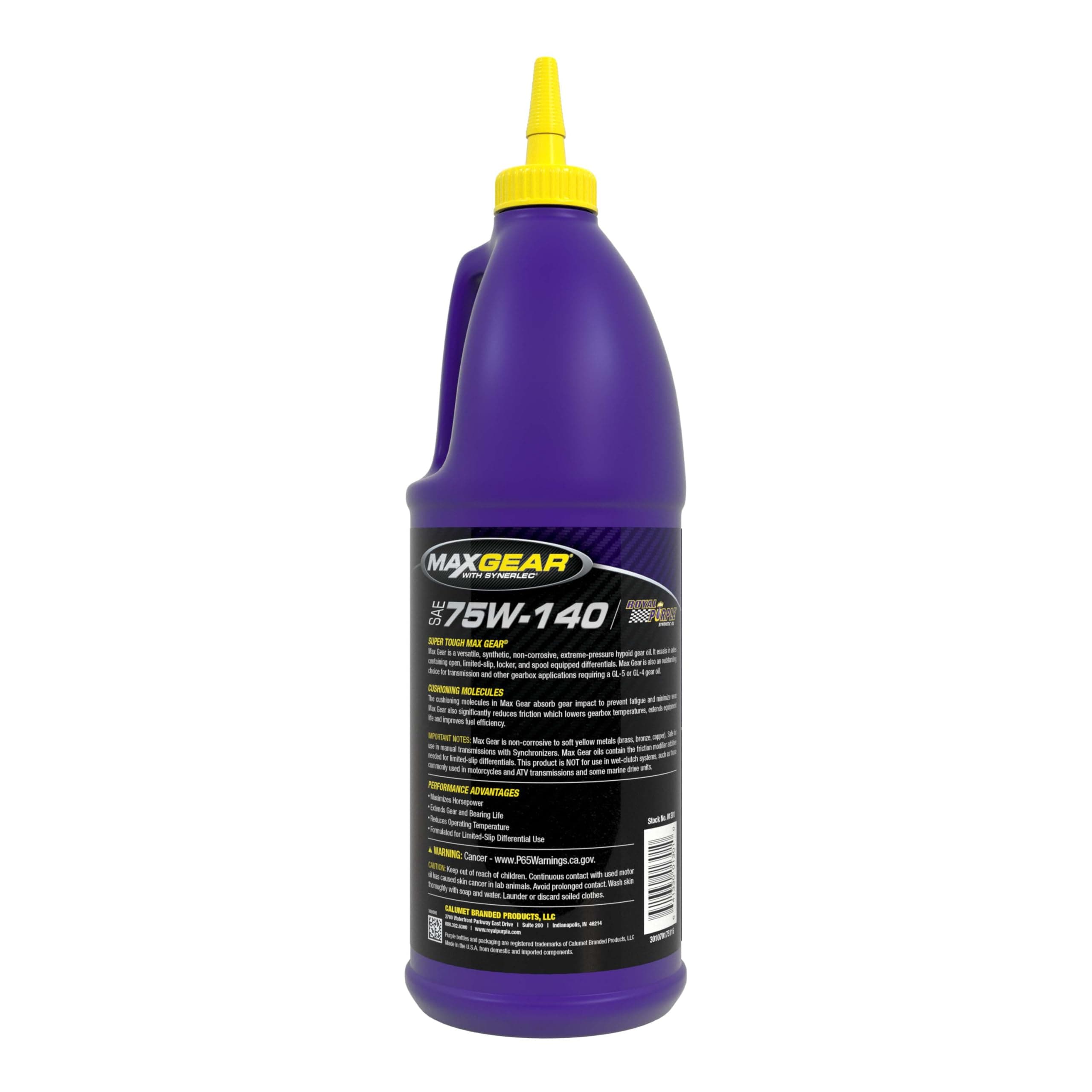 ROYAL PURPLE MAX GEAR 75W140 Quart BOTLE