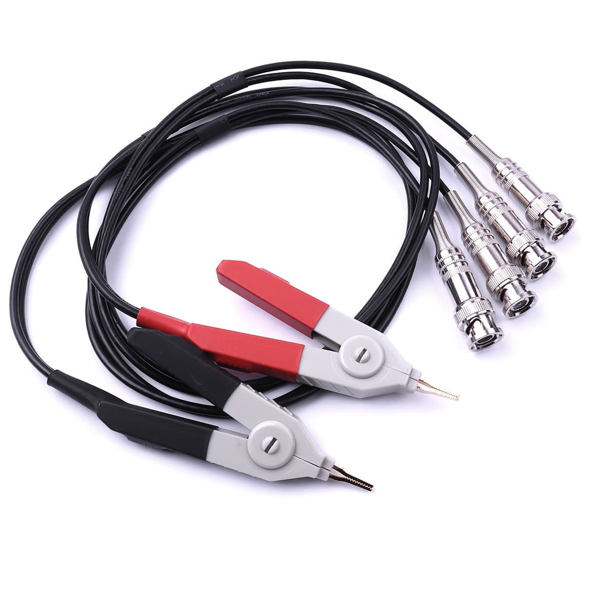 Atoplee 1 Set Kelvin Alligator Clips with 4 BNC Test Lead Set for LCR Meter