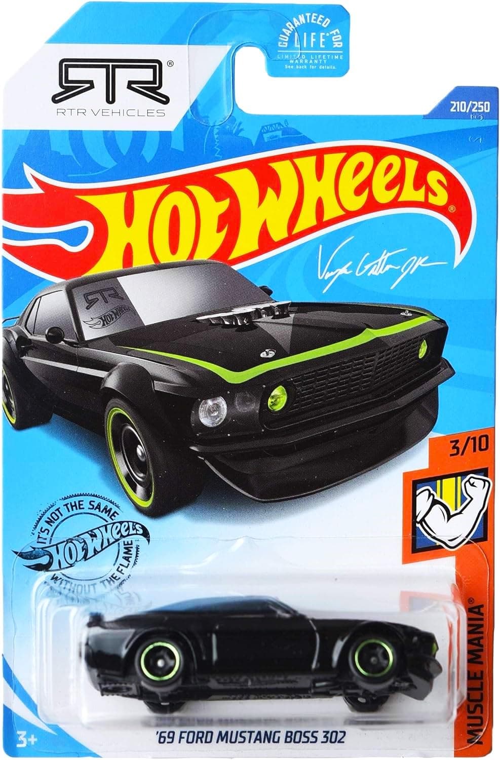 Hot Wheels 2020 Muscle Car '69 Ford Mustang Boss 302, Black, 1:64 Scale, Die-Cast Car Model, Unisex, Kids