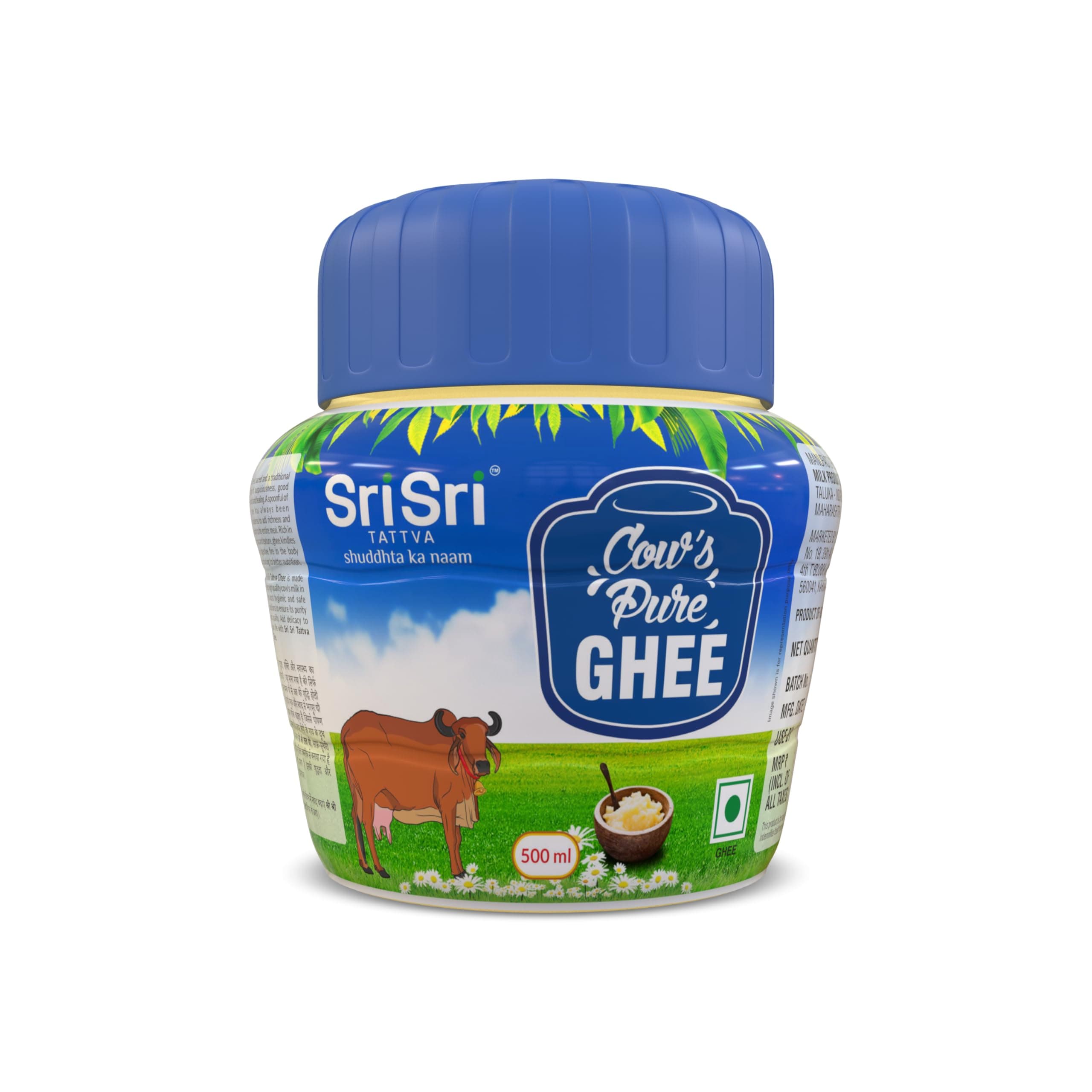 Sri Sri Tattva Shuddhta ka Naam Cow Ghee - 500 ml | Pure Cow Ghee for Better Digestion and Immunity